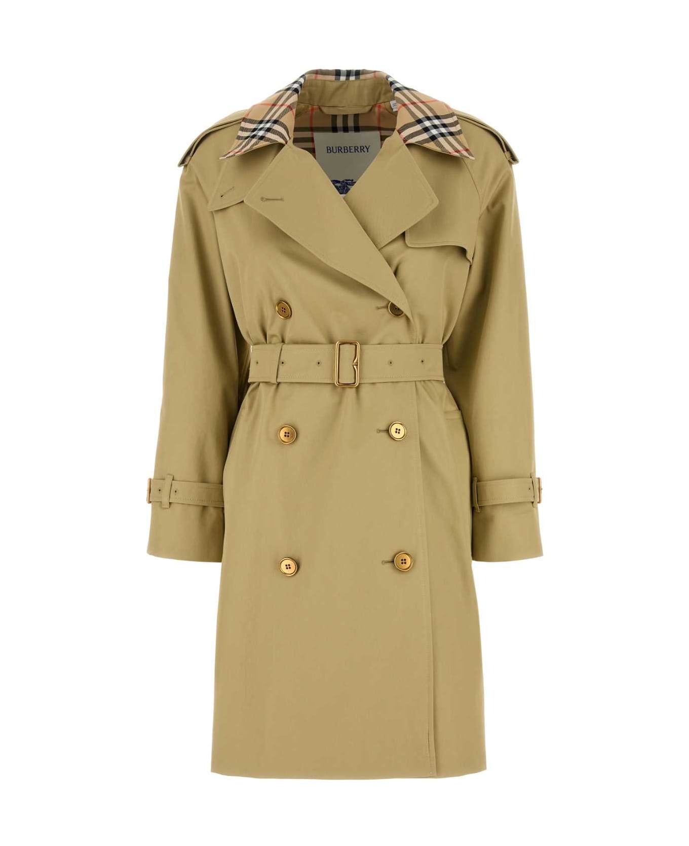 Burberry Beige Gabardine Castleford Trench Coat - HAMPER