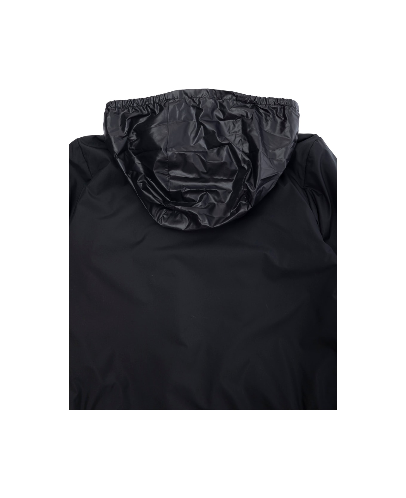 Moncler 
corin
 Black Jacket With Logo Lettering On The Front And Logo Patch On The Sleeve In Tech Fabric Boy - Black