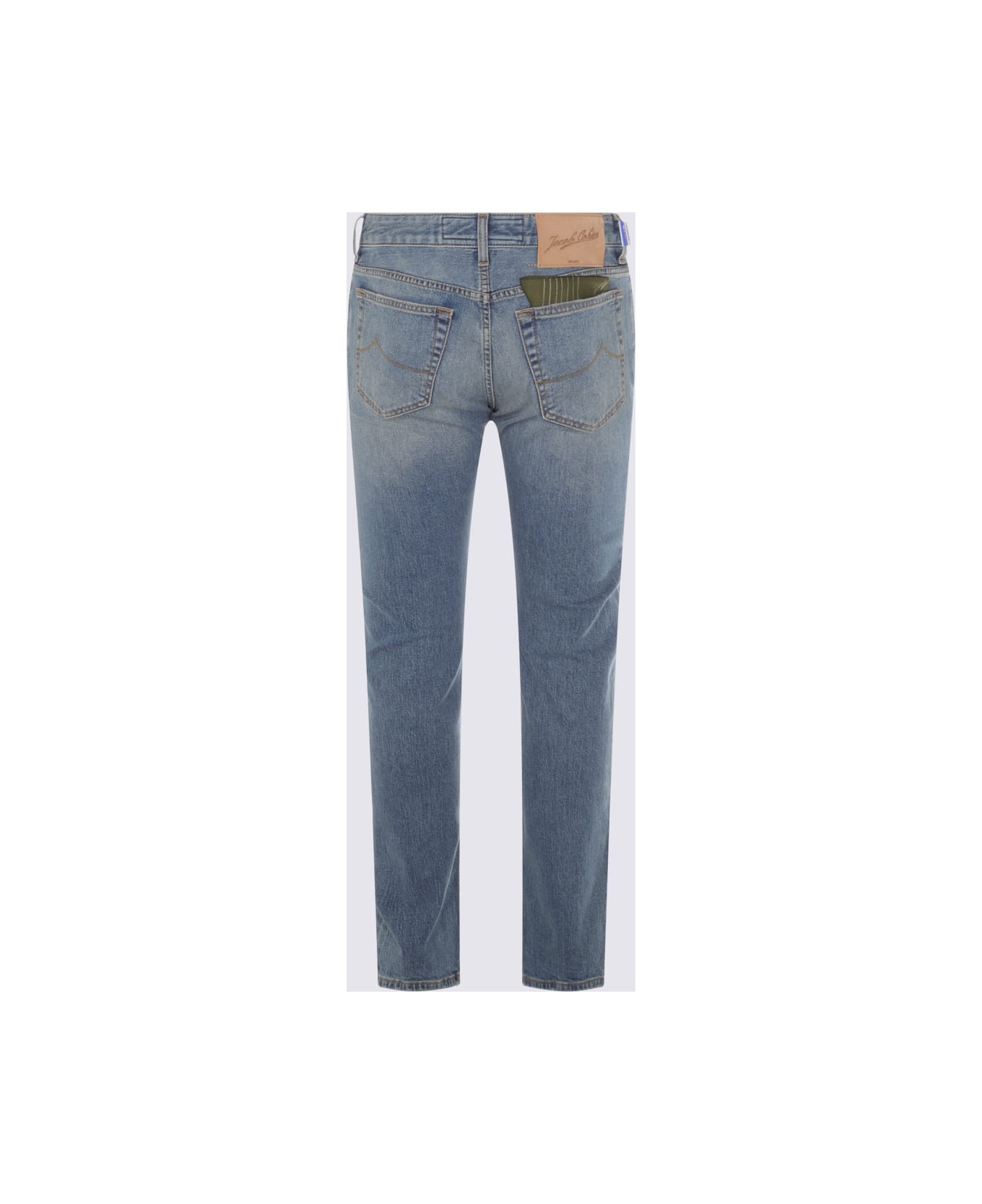 Jacob Cohen Blue Cotton Bard Jeans - SAND WASHED BLUE