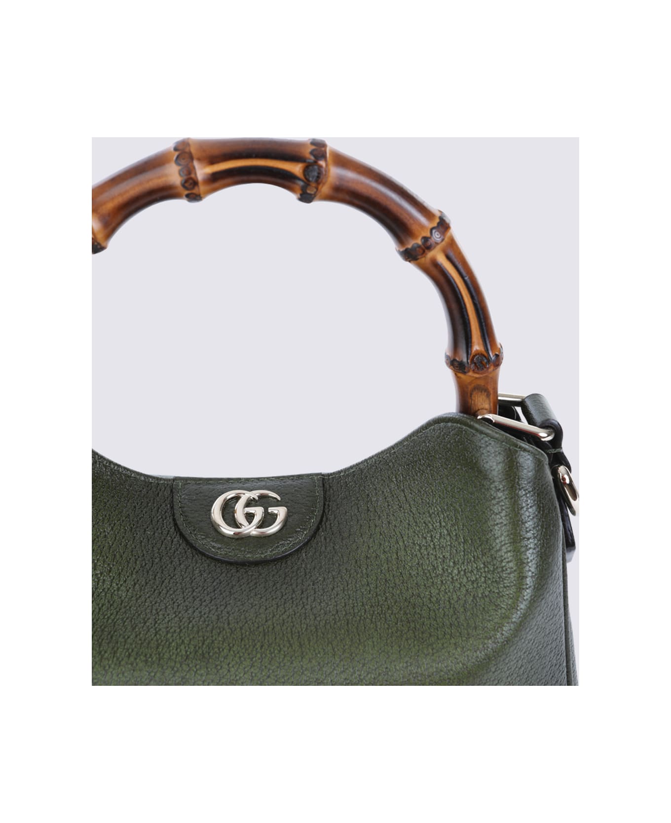 Gucci Green Leather Diana Medium Top Handle Bag - PETIT GREEN