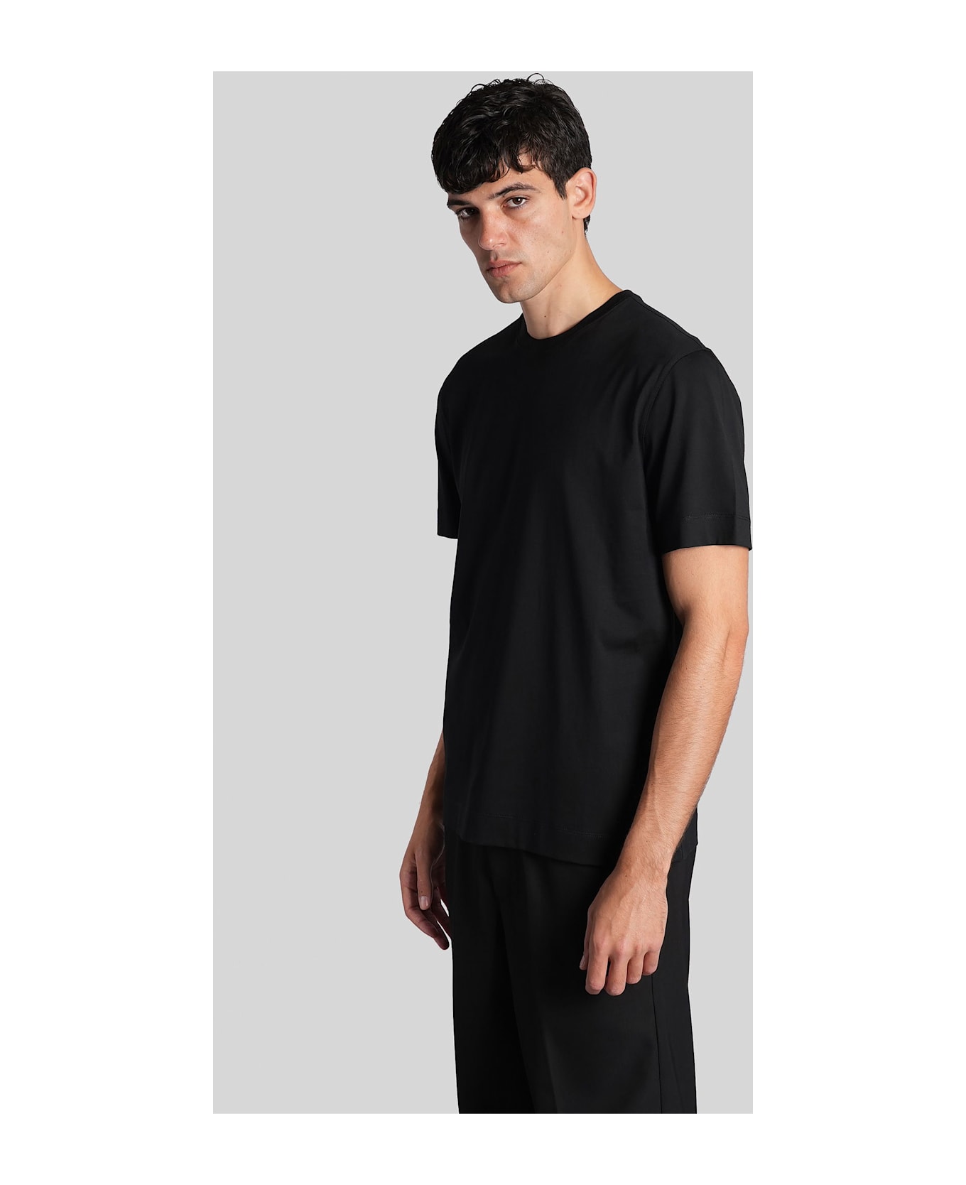 Zegna T-shirt In Black Cotton - black