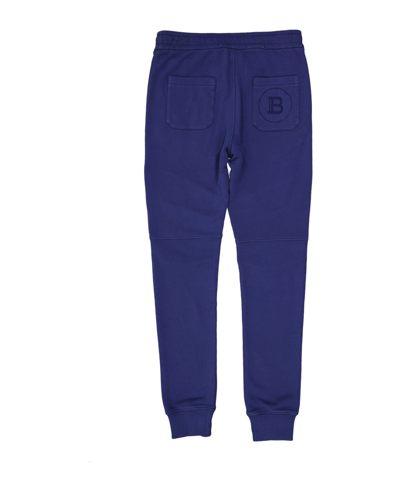 Balmain Cotton Logo Pants - Blue