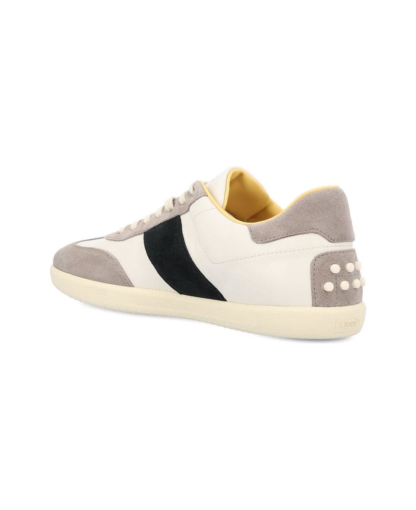 Tod
s Multicolor Leather And Suede Sneakers - BIANCO NERO GRIGIO