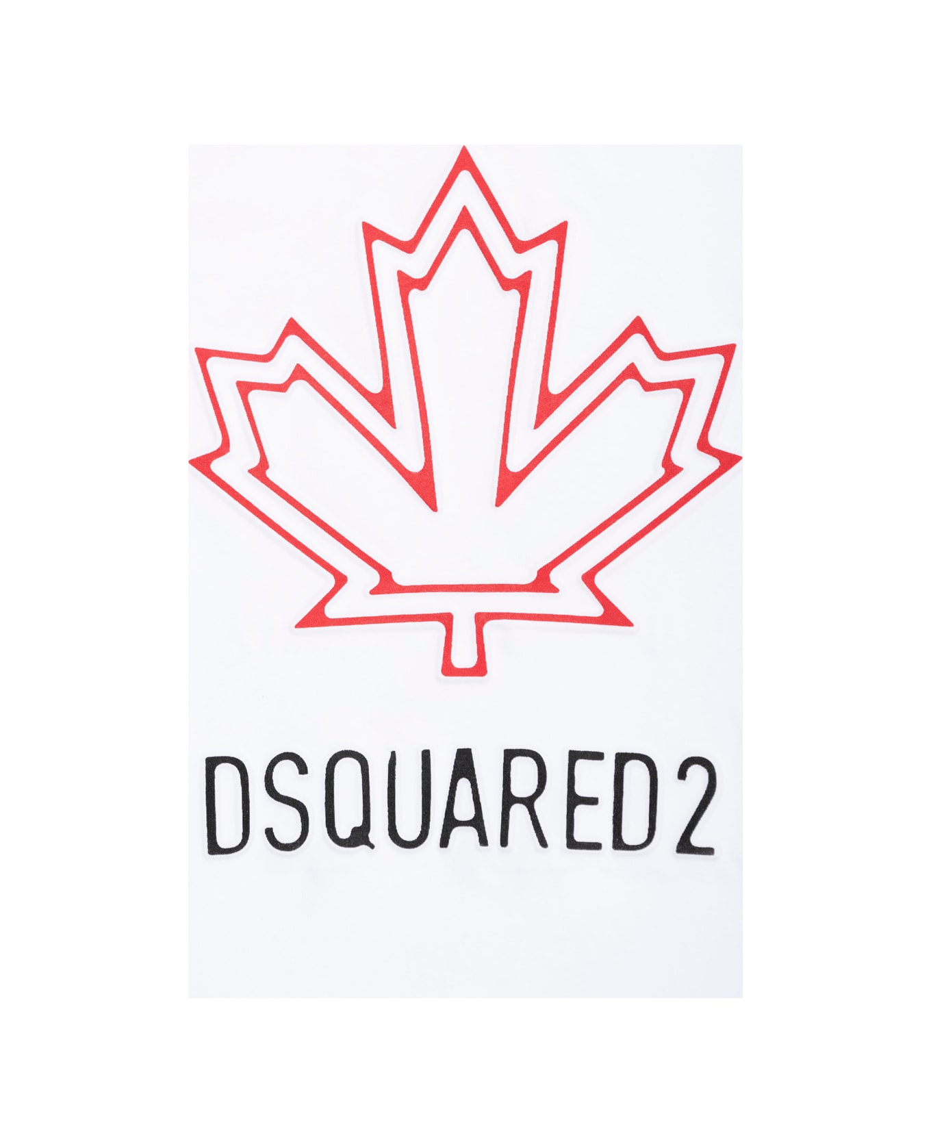 Dsquared2 White Crewneck T-shirt With Maxi Logo Print On The Front In Cotton Boy - White