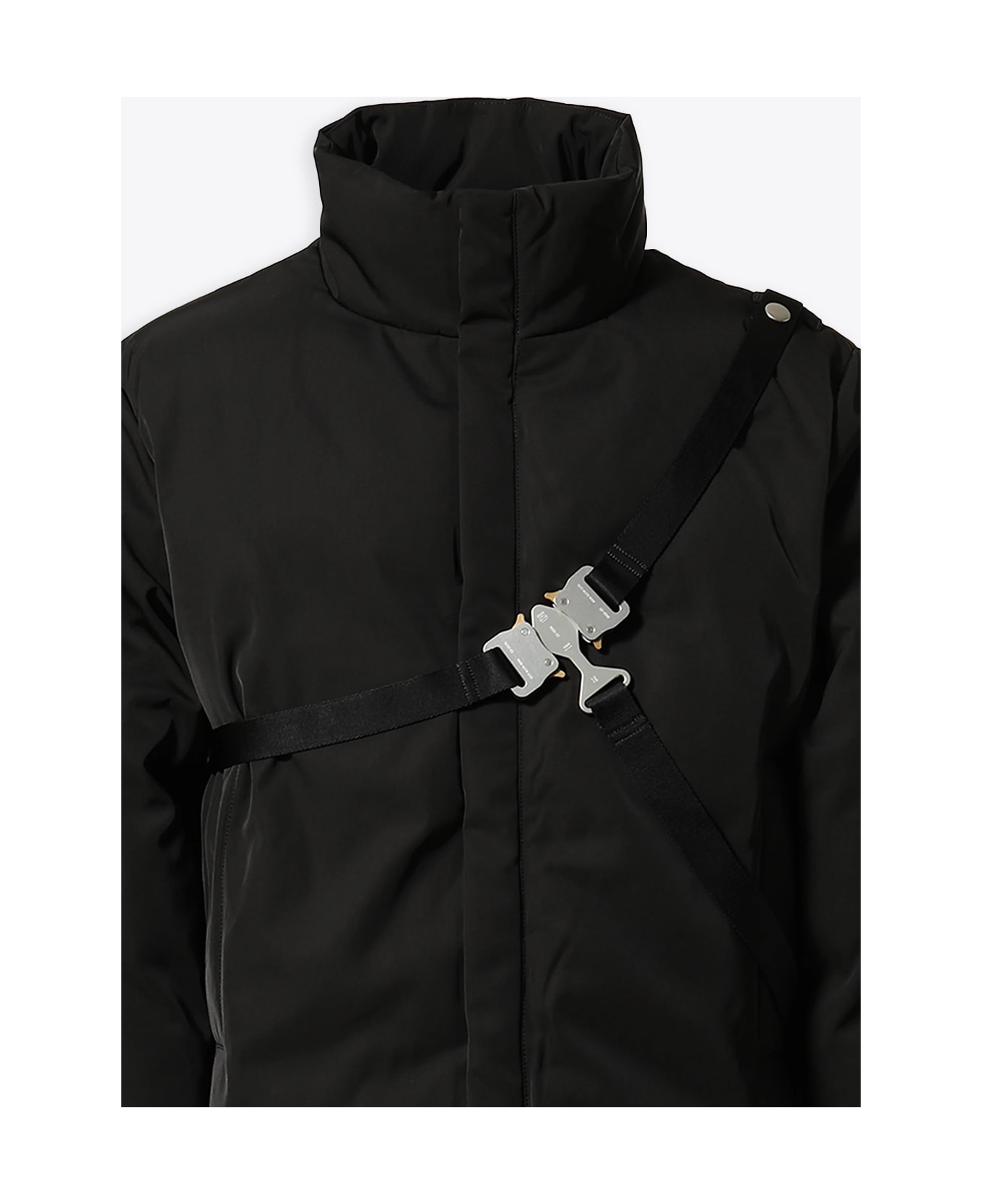 1017 ALYX 9SM Tricon Puffer - X Black nylon puffer jacket with buckle - Tricon vest X - Nero