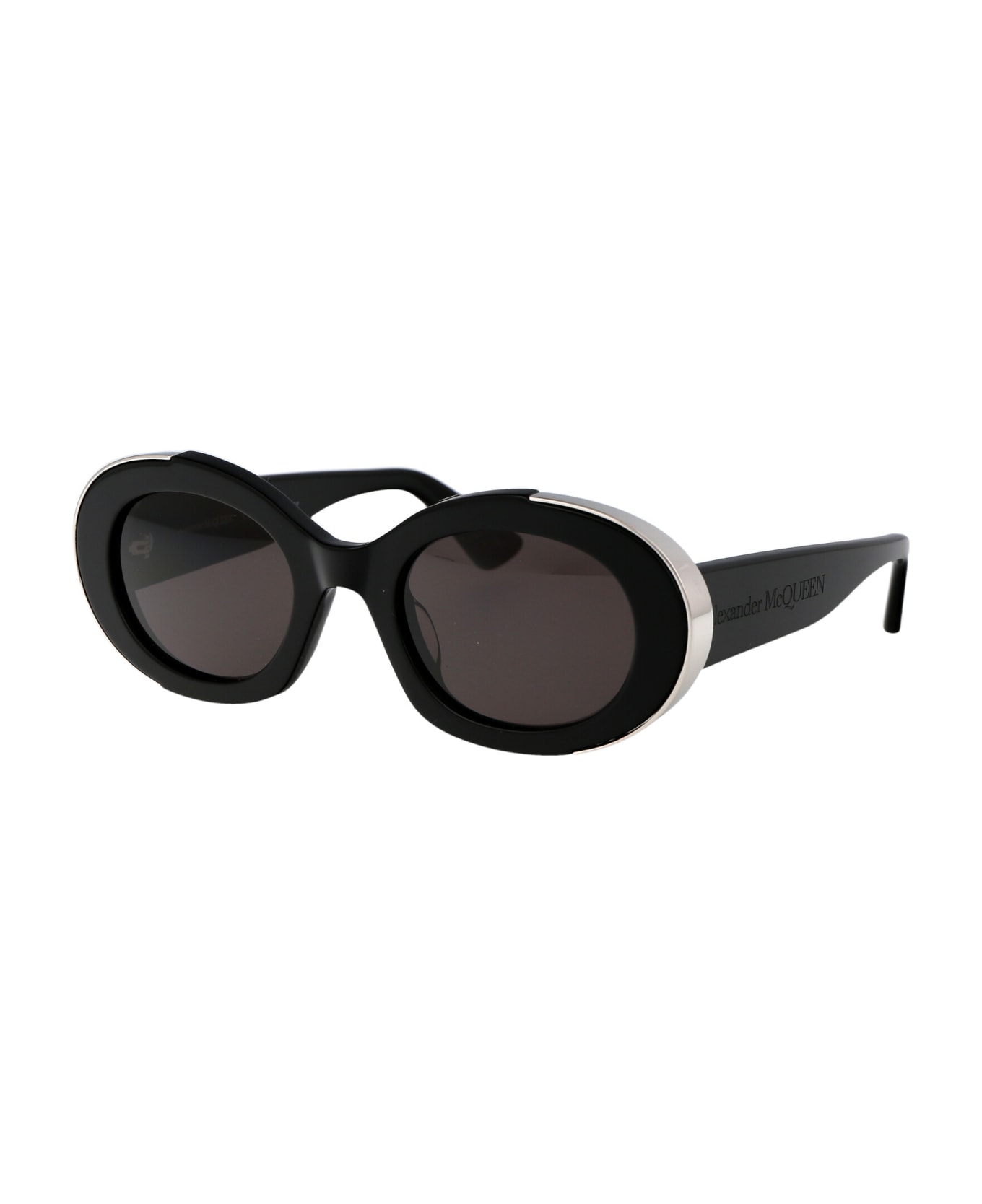 Alexander McQueen Eyewear Am0445s Sunglasses - 001 BLACK BLACK GREY