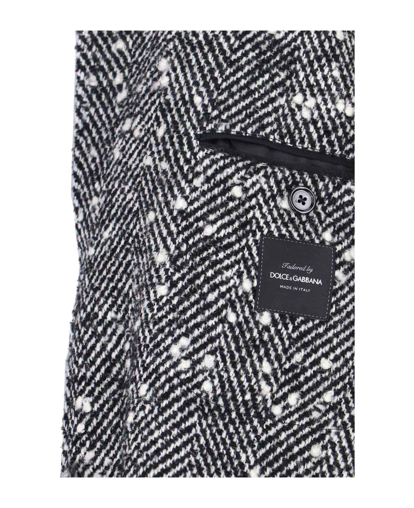Dolce 
Gabbana Double-breasted Virgin Wool Blend Coat - Black