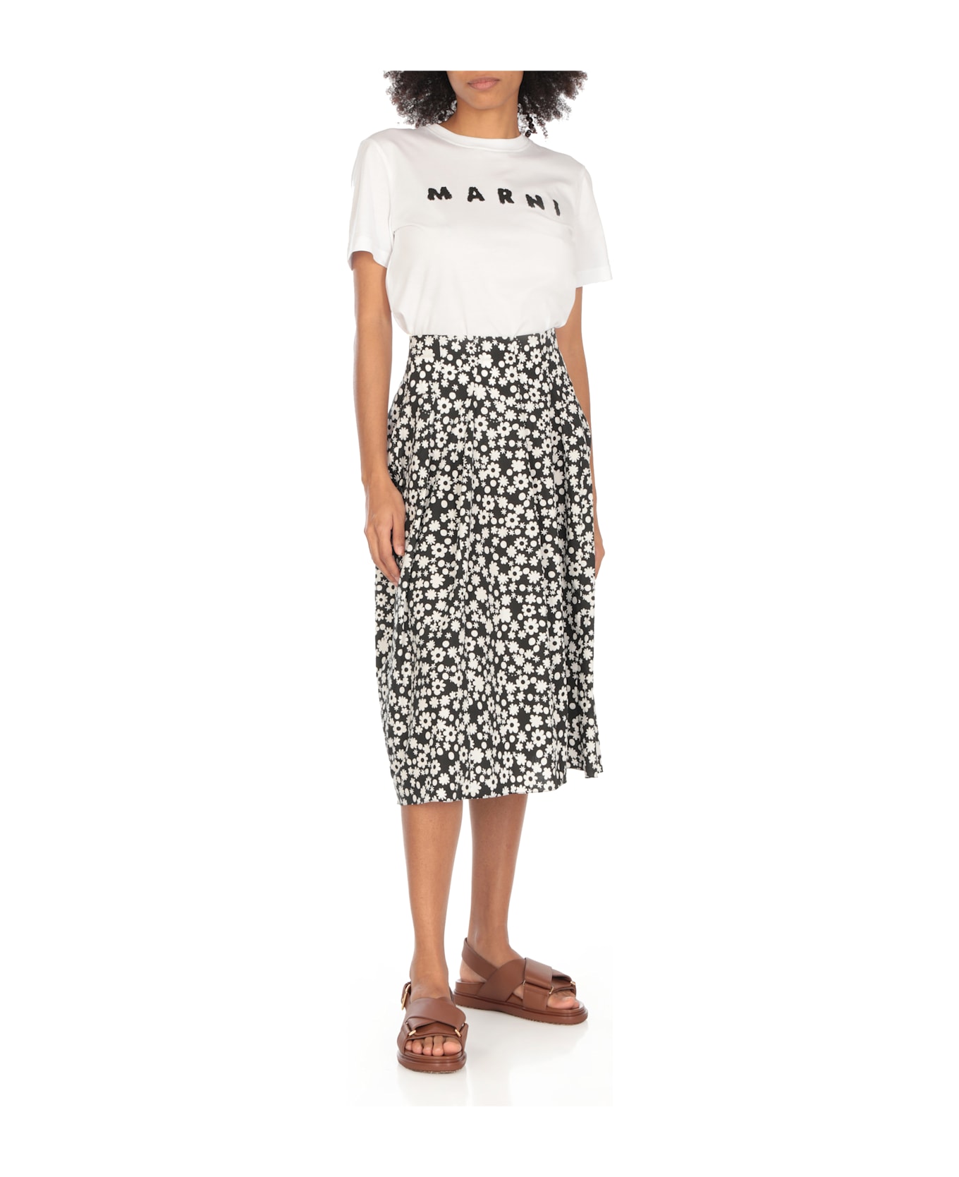 Marni Leather Sandals - Brown