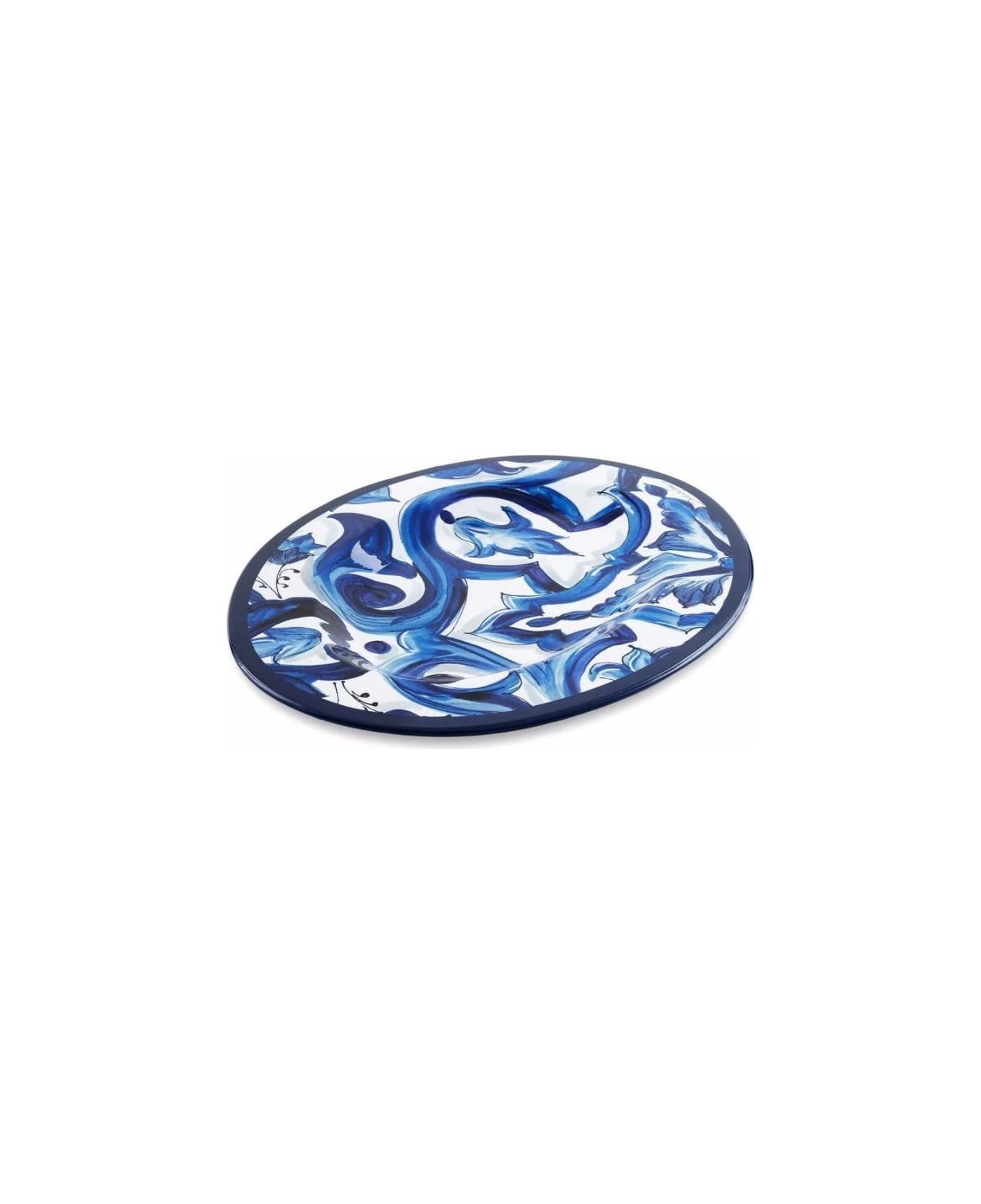 Dolce & Gabbana Oval Tray Mediterranean Blue - Blu