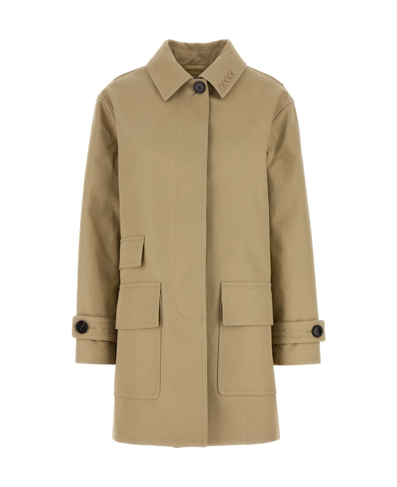 Gucci Beige Drill Overcoat - BEIGE