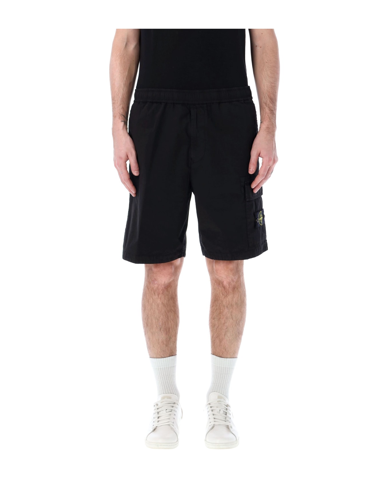 Stone Island Cargo Shorts - BLACK ショートパンツ