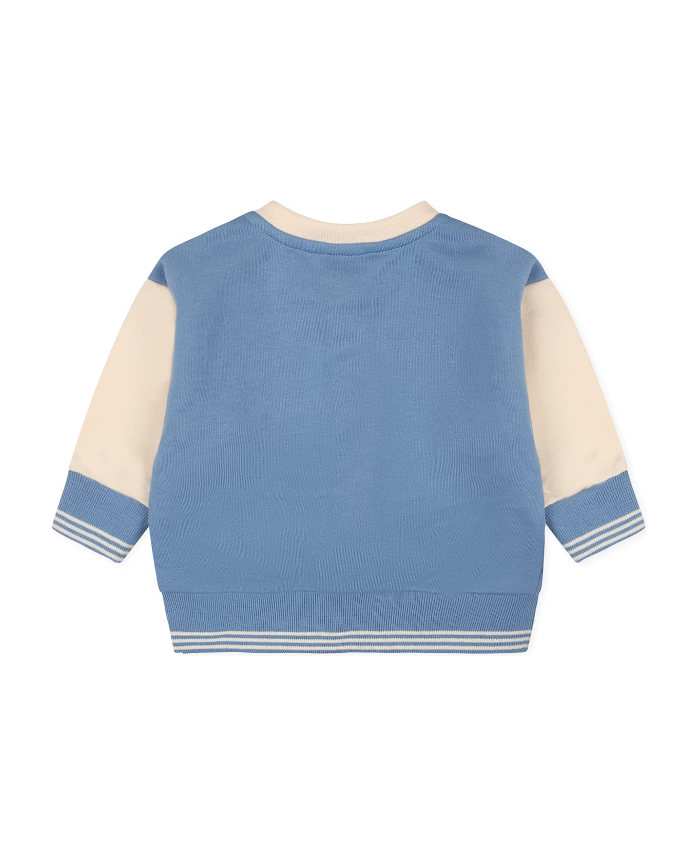 Petit Bateau Light Blue Sweatshirt For Baby Boy With Logo - Light Blue