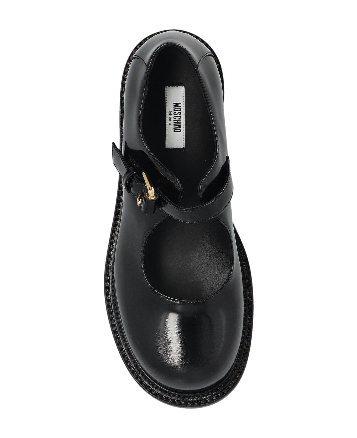 Moschino Buckled Mary Jane Shoes - BLACK