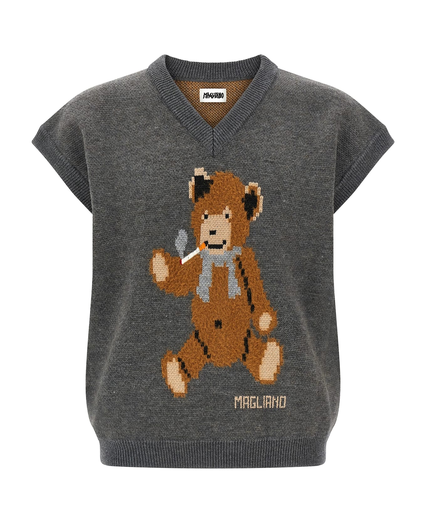 Magliano 
teddy Bear
 Vest - Gray