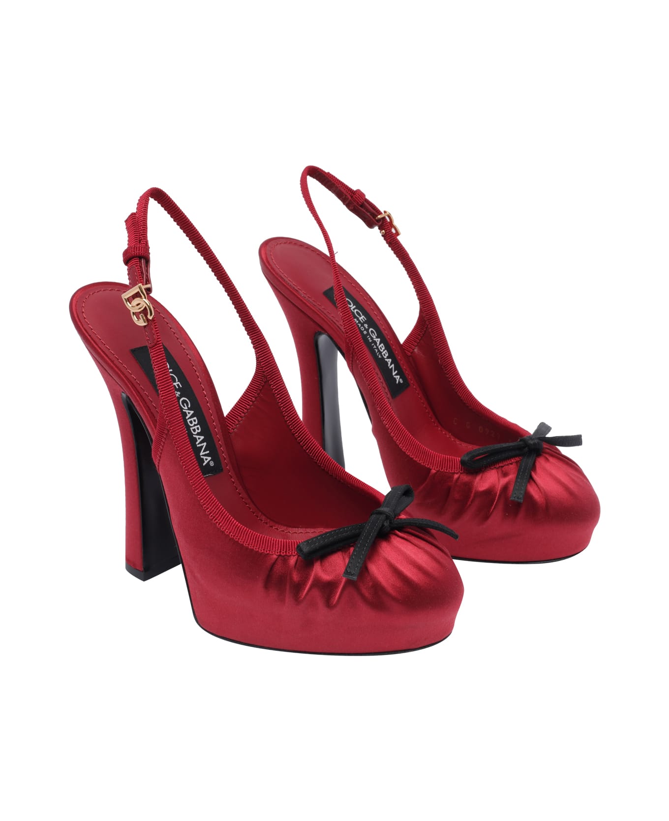 Dolce & Gabbana Satin Slingback - Red