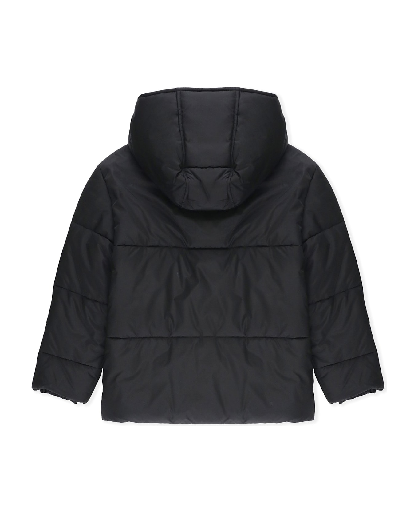 Balmain Hooded Quilted Puffer Jacket - Black