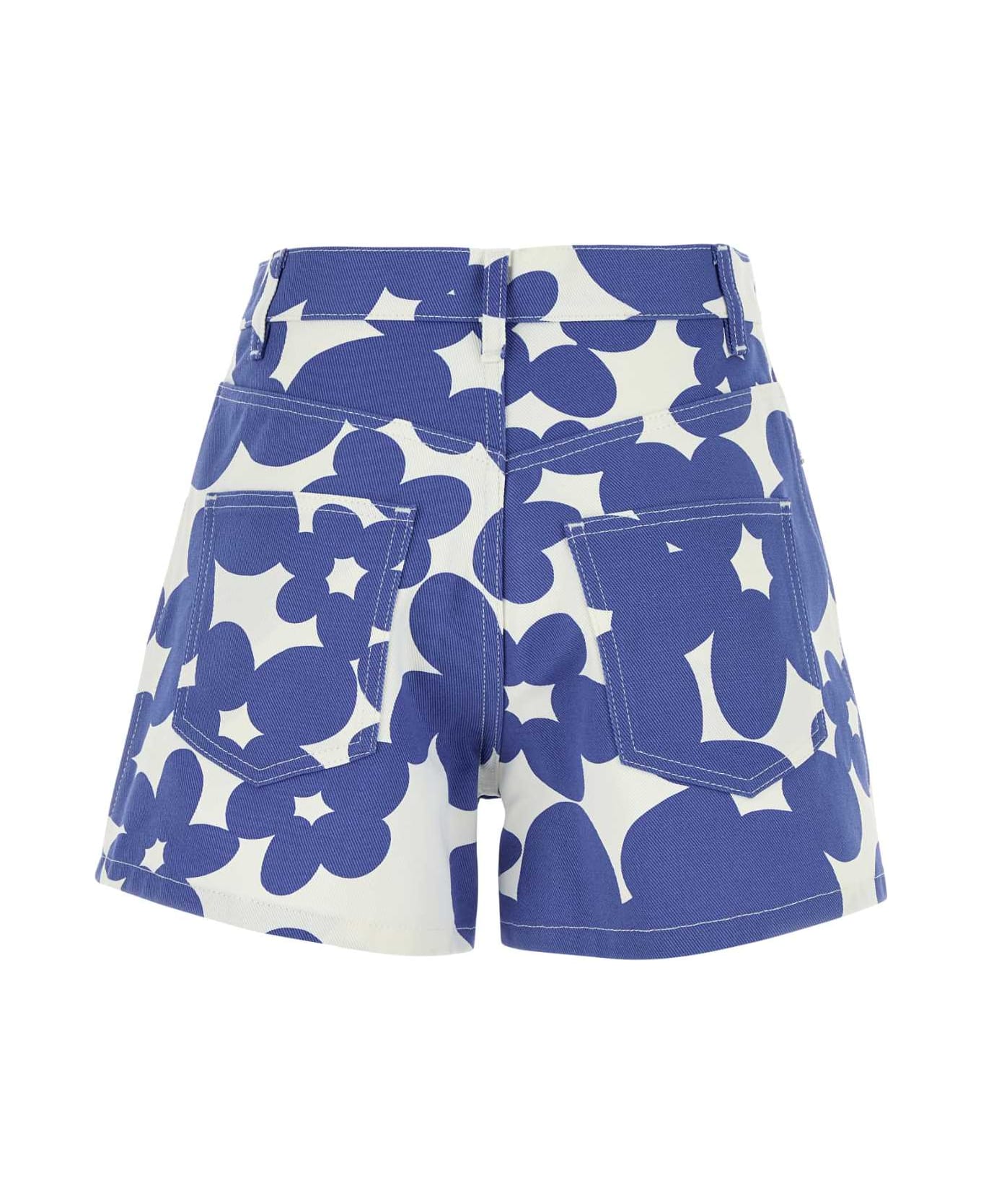 Marni Printed Shorts - BLUELILAC