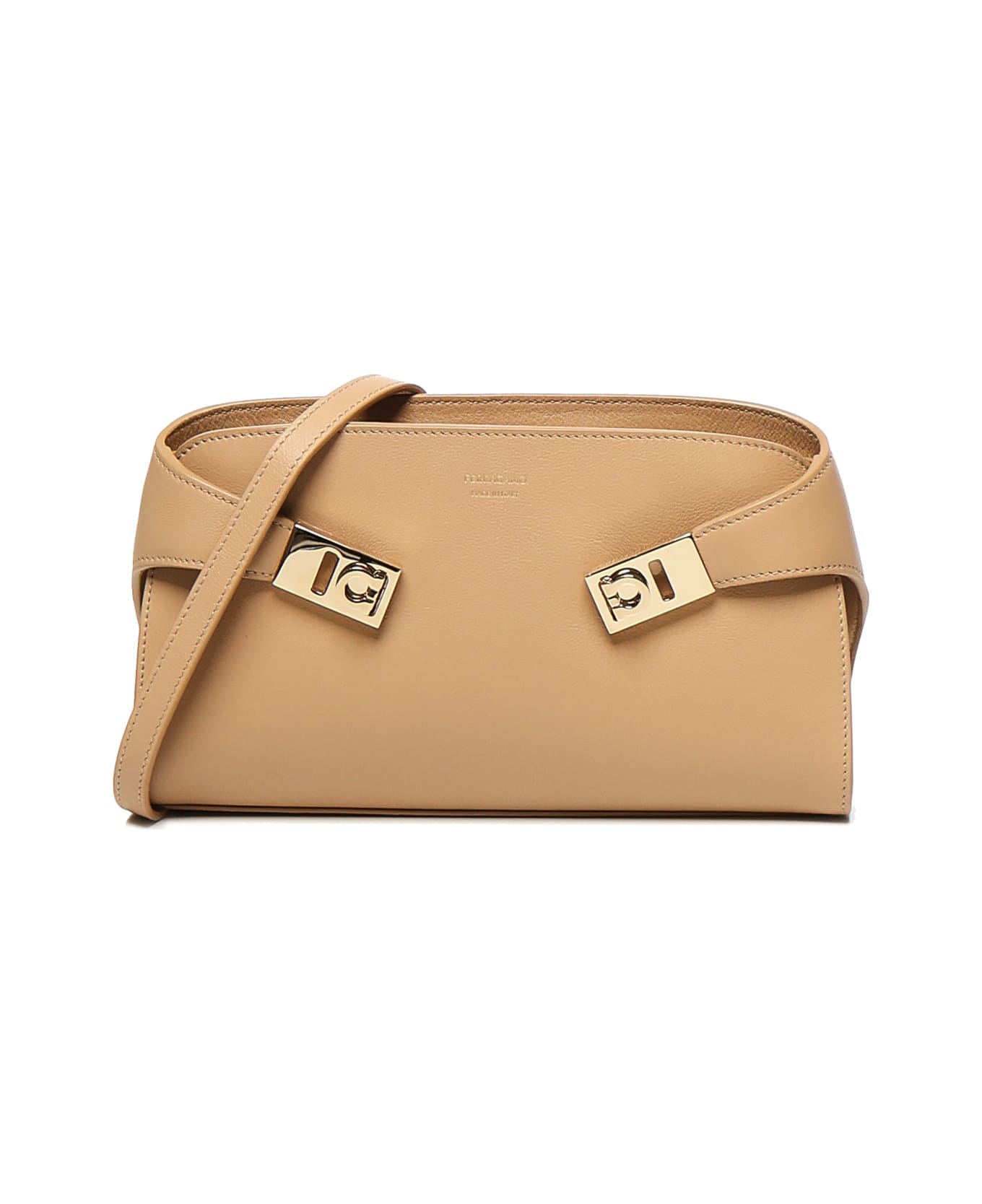 Ferragamo Mini Hug Shoulder Bag - Beige
