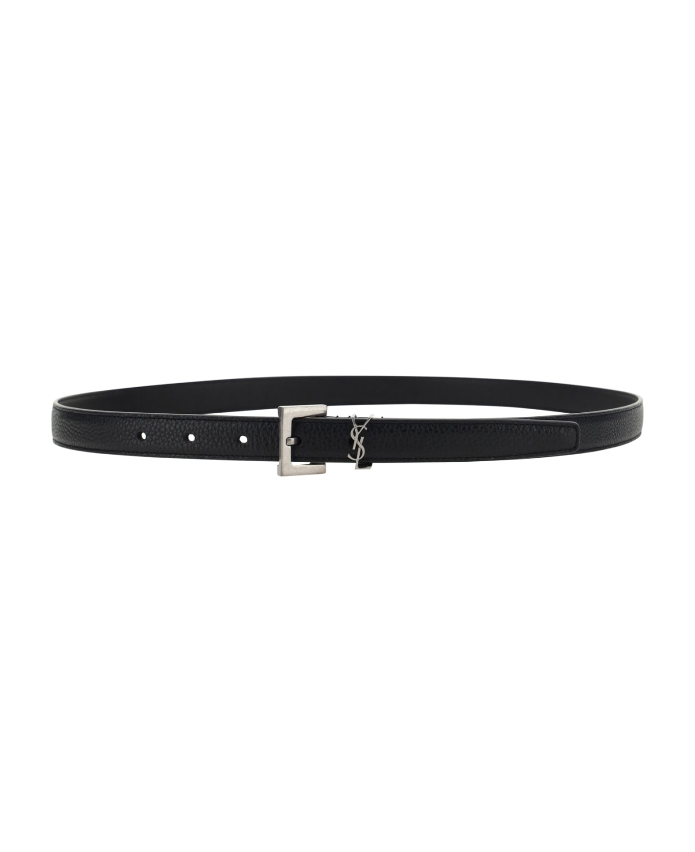 Saint Laurent Leather Belt - Black ベルト