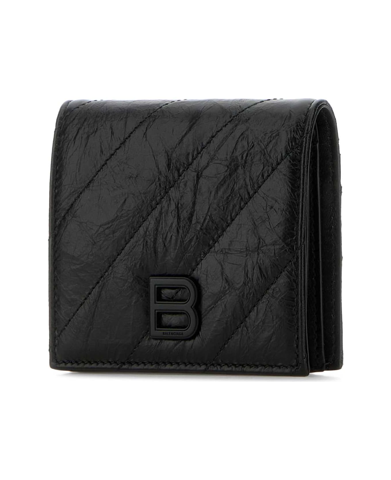 Balenciaga Black Leather Wallet - Black