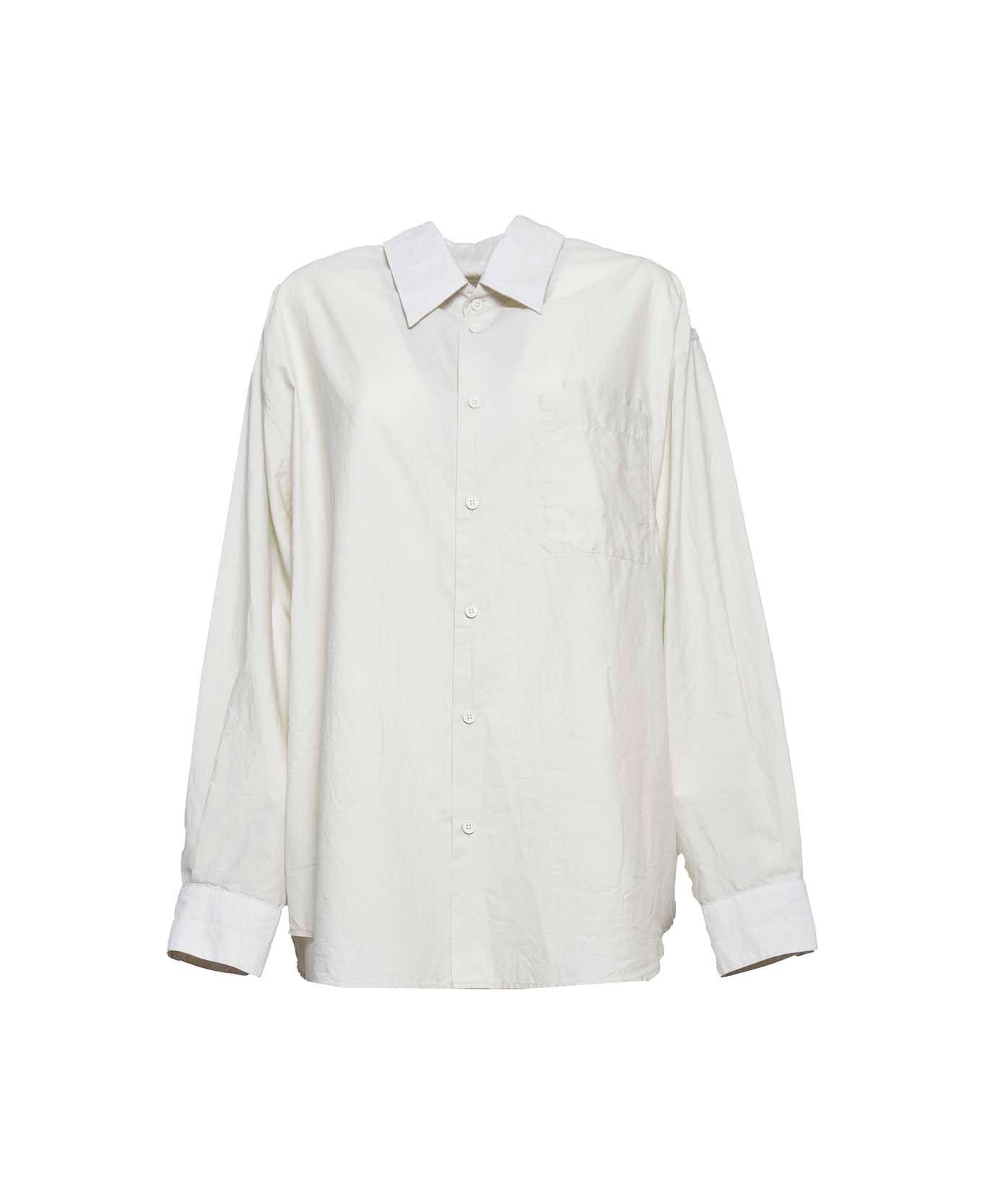 Lemaire Long-sleeved Buttoned Shirt - Natural