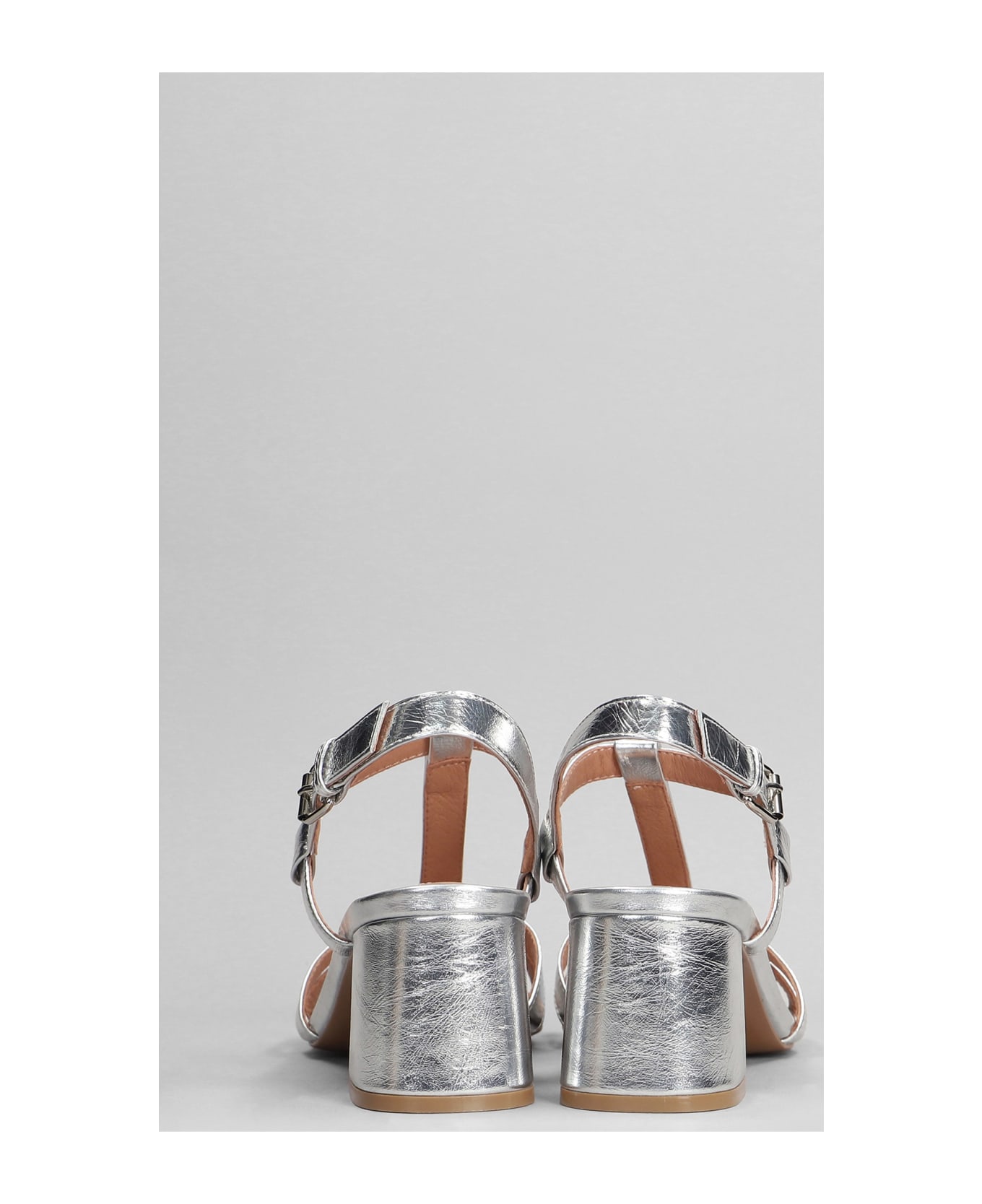 Bibi Lou Rosie Sandals In Silver Leather - silver