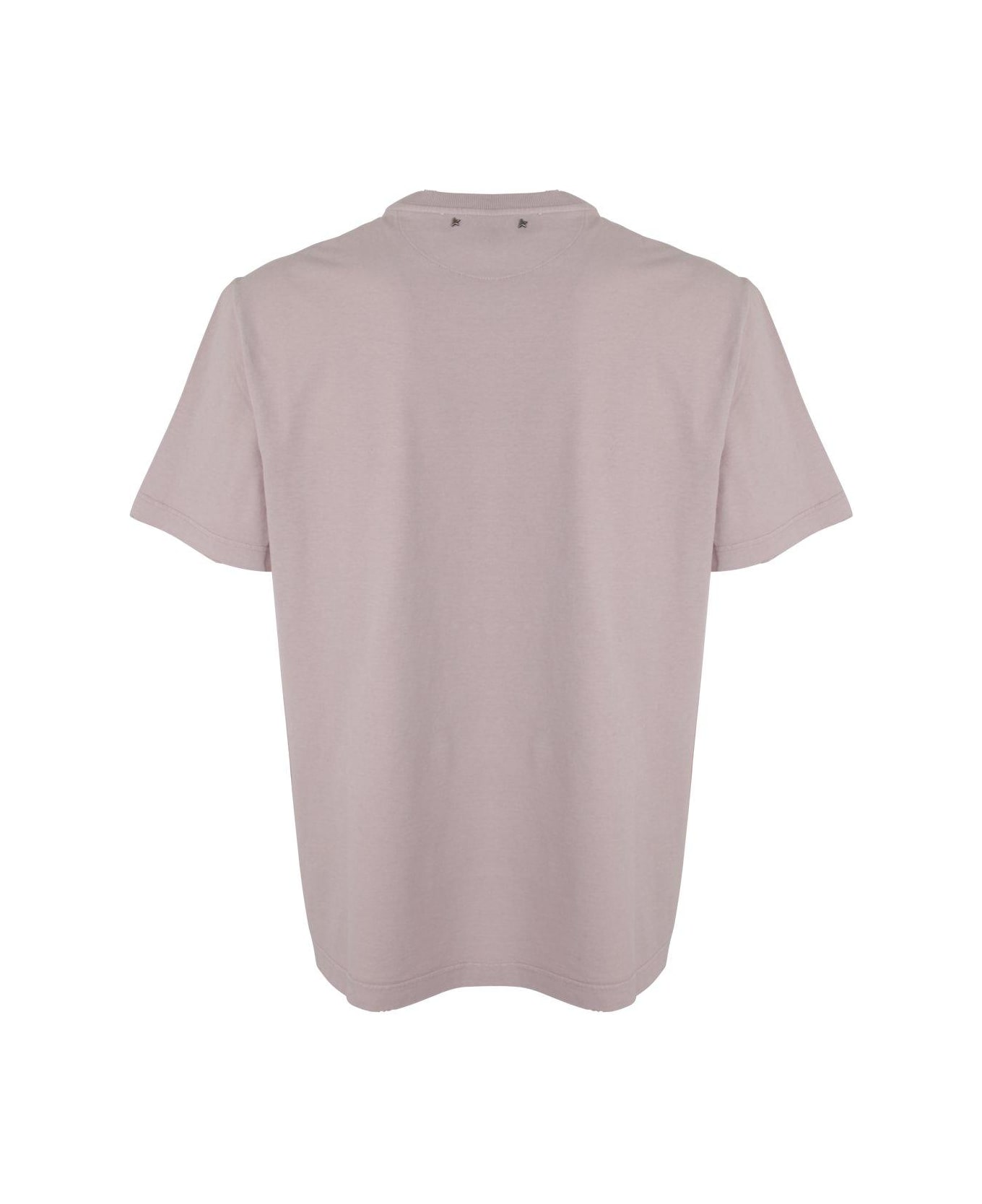 Golden Goose Short-sleeved Crewneck T-shirt - Shadow Gray  Black