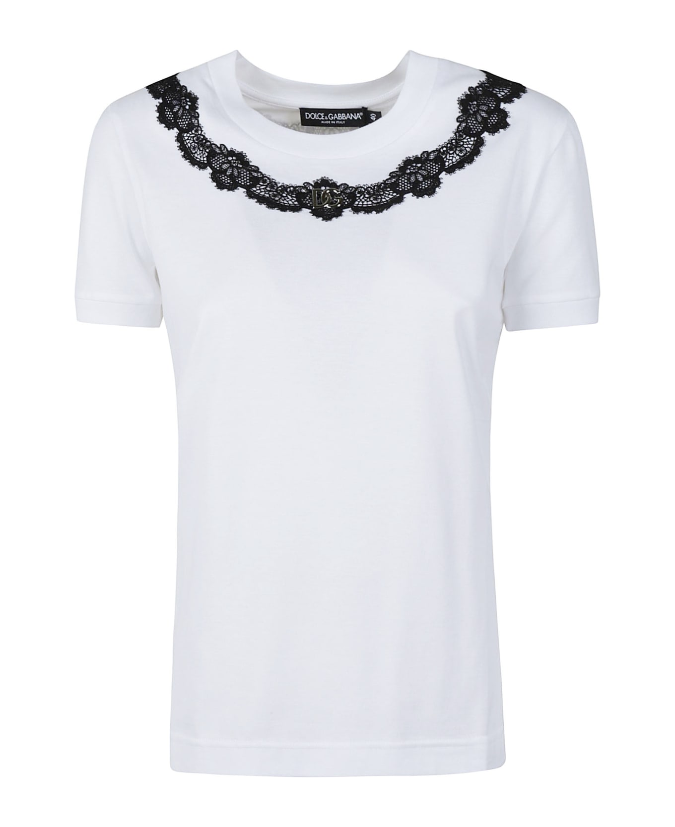Dolce & Gabbana Embroidery Detail T-shirt - White