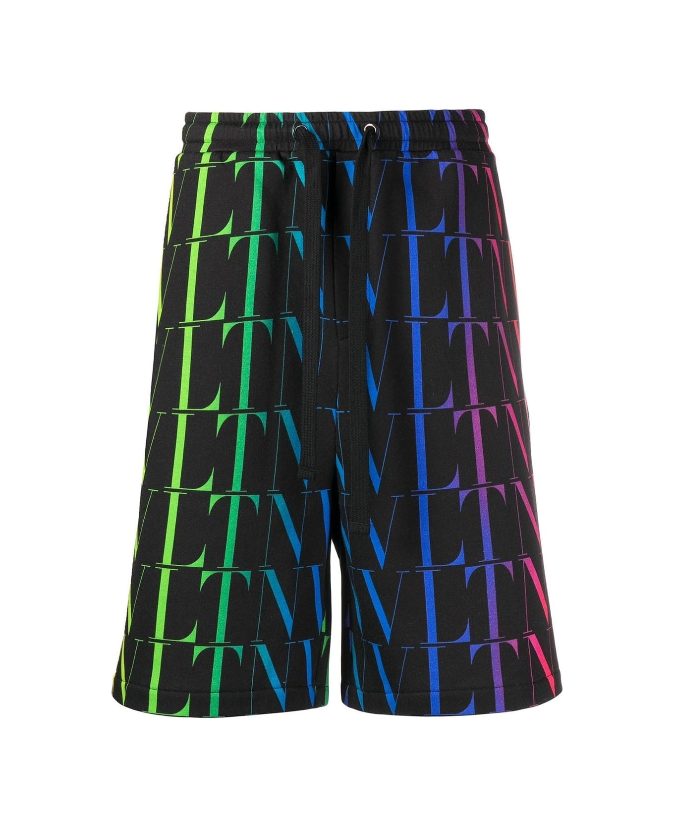 Valentino Garavani Vlnt Jersey Bermuda Shorts - Black