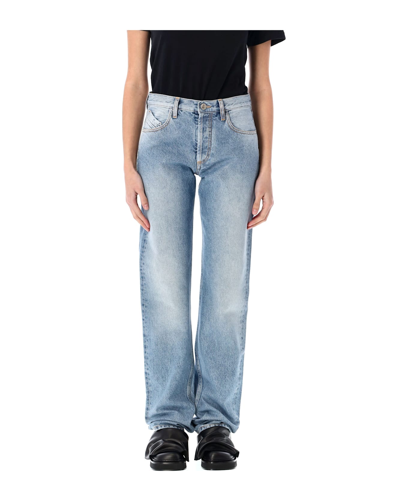 The Attico Long Denim Pants - SKY BLUE