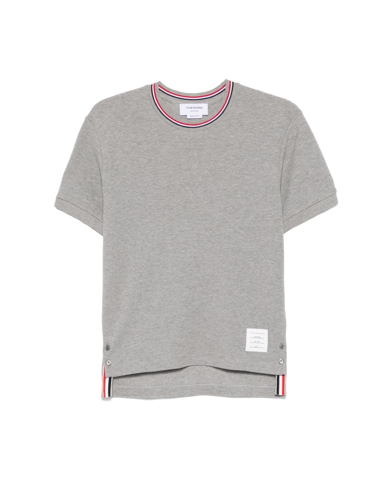Thom Browne Rwb Cotton T-shirt - Light Grey
