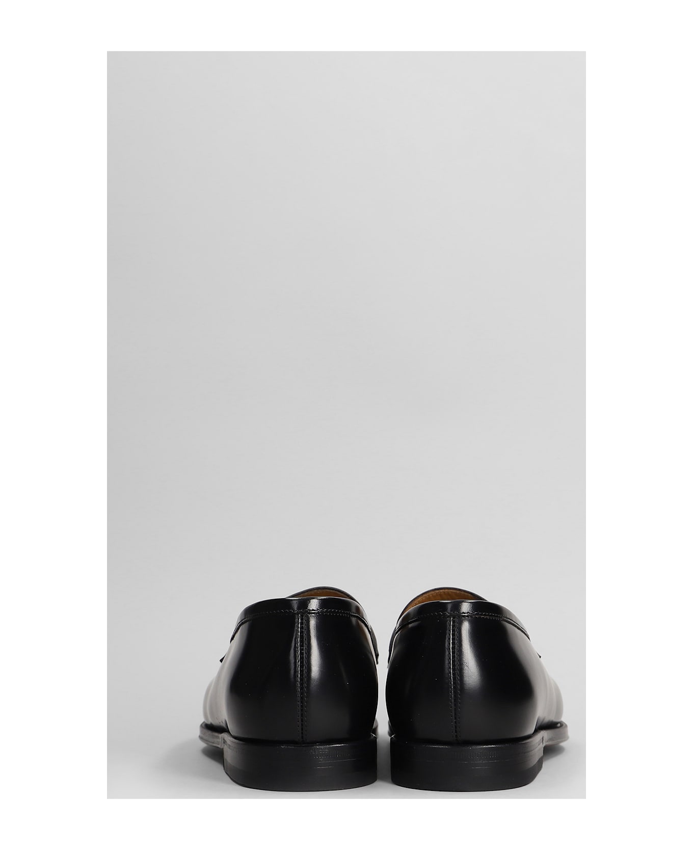Green George Loafers In Black Leather - black