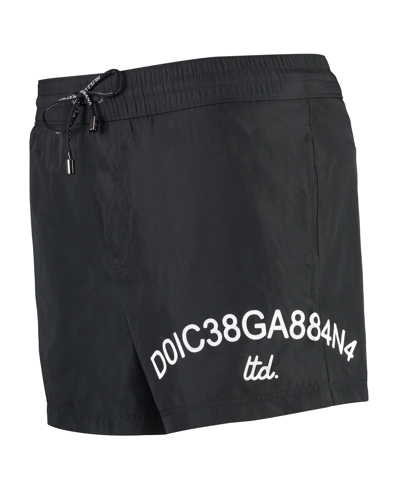 Dolce & Gabbana Swimsuit With Logo - black