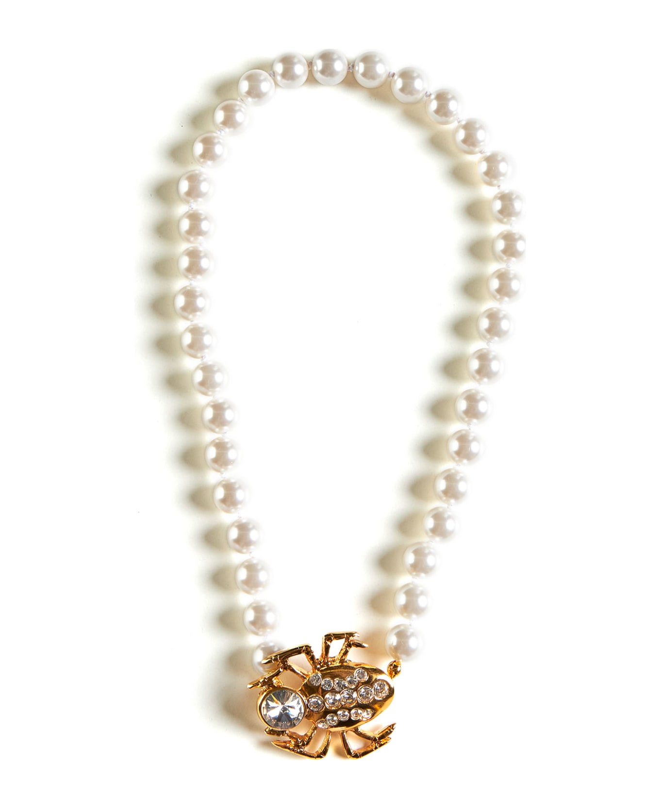 Alessandra Rich Necklace - Pearl gold