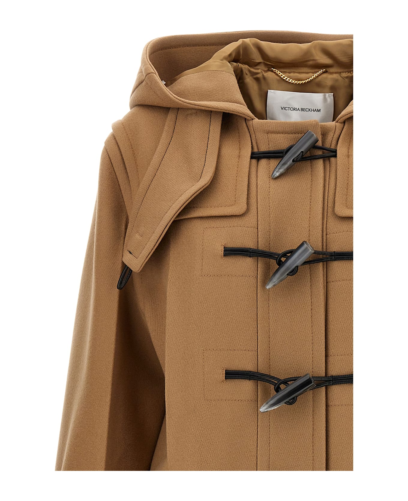 Victoria Beckham 'oversized Duffle' Coat - Beige