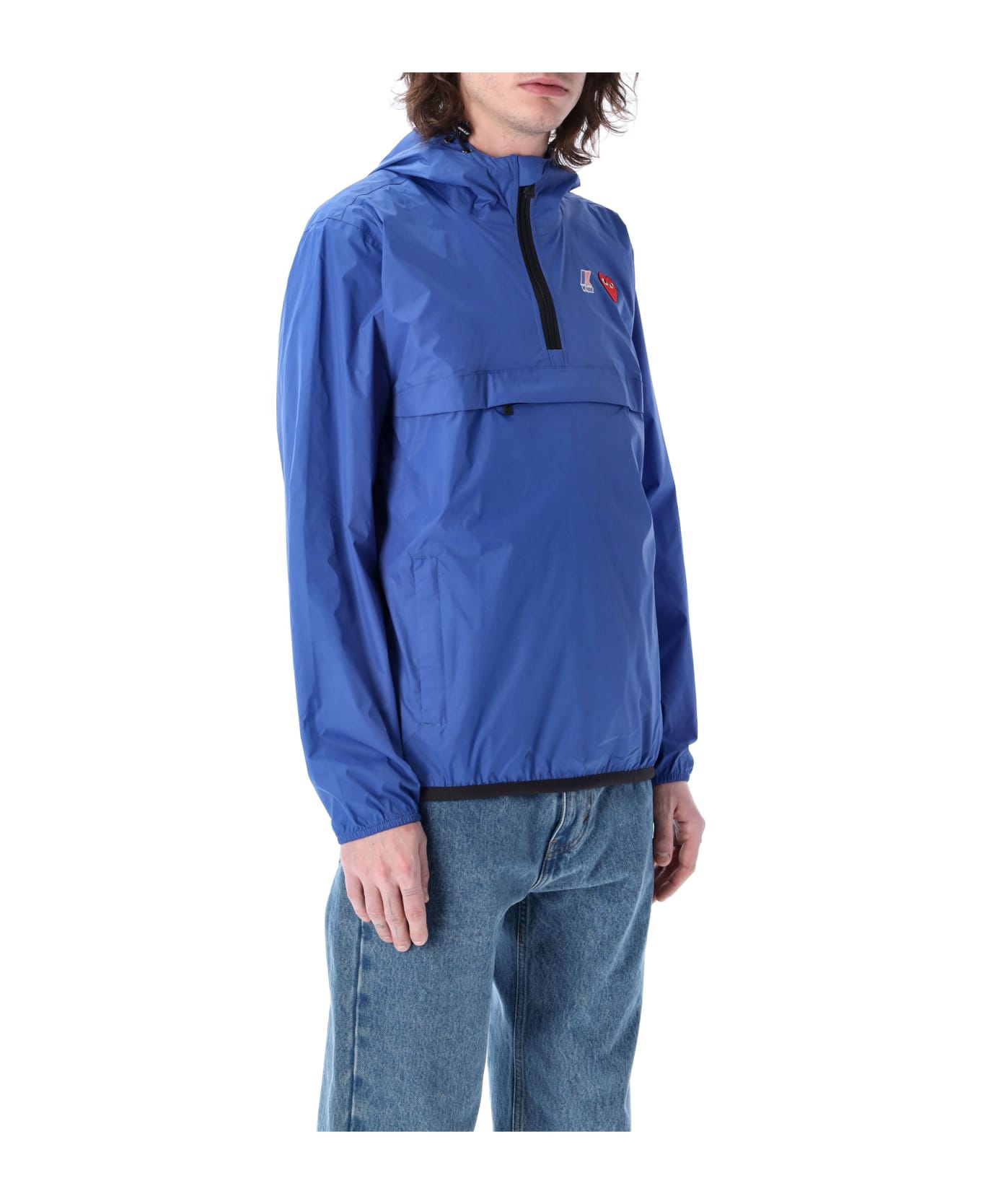 Comme des Garçons Play Waterproof Hooded Jacket - BLUE ジャケット