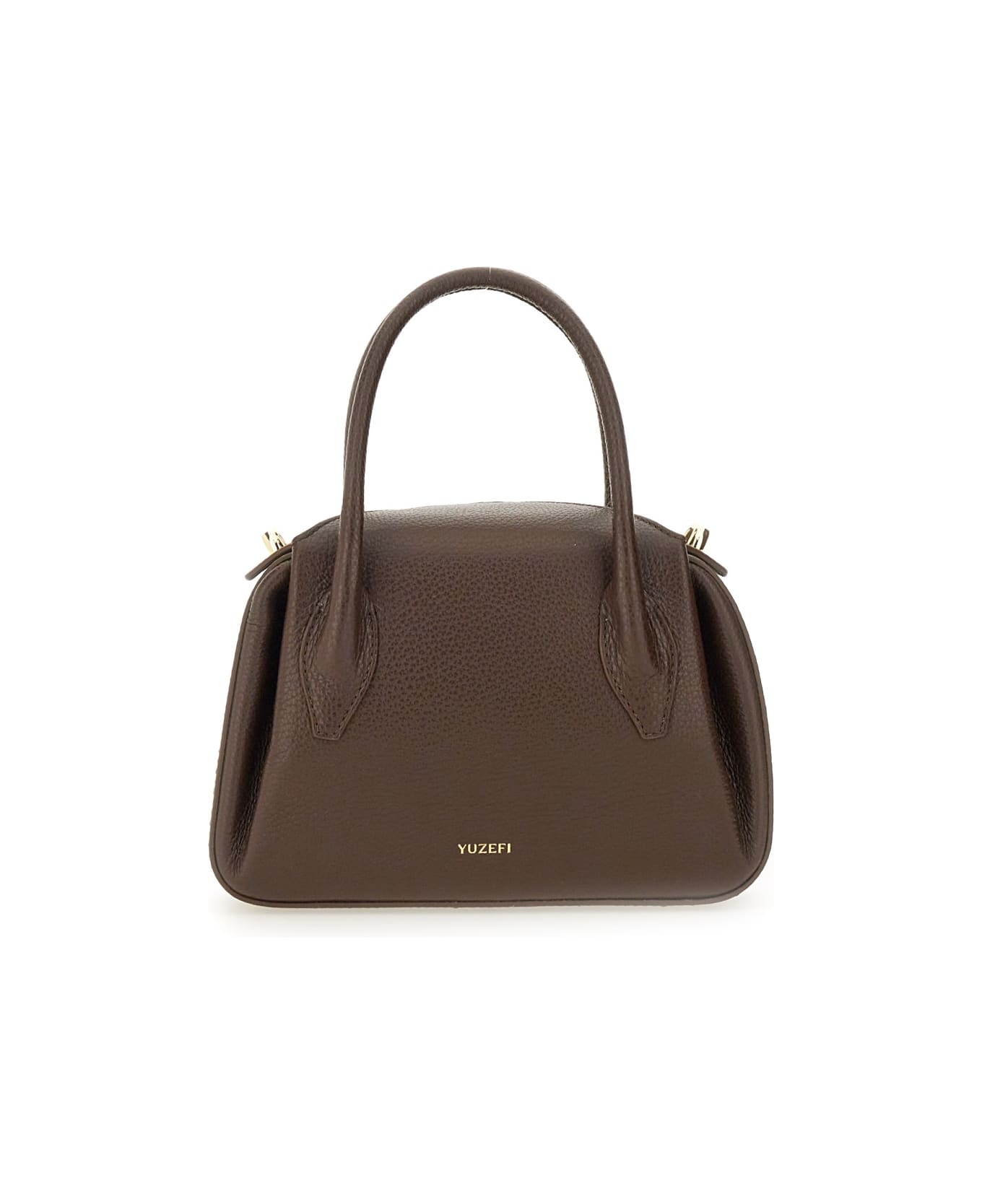 YUZEFI Mini "oyster" Bag - DARK BROWN
