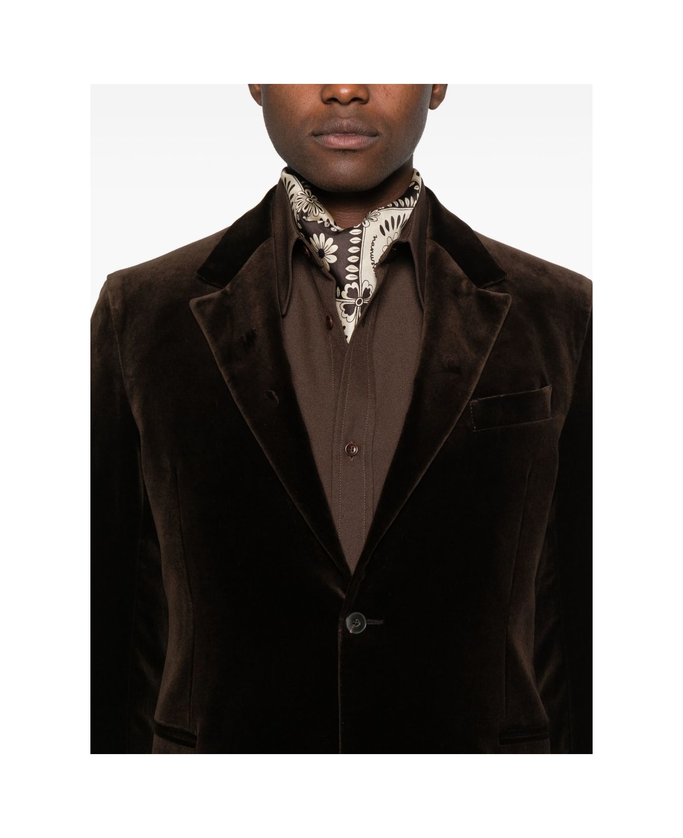 Emporio Armani Cotton Single-breasted Jacket - Grey