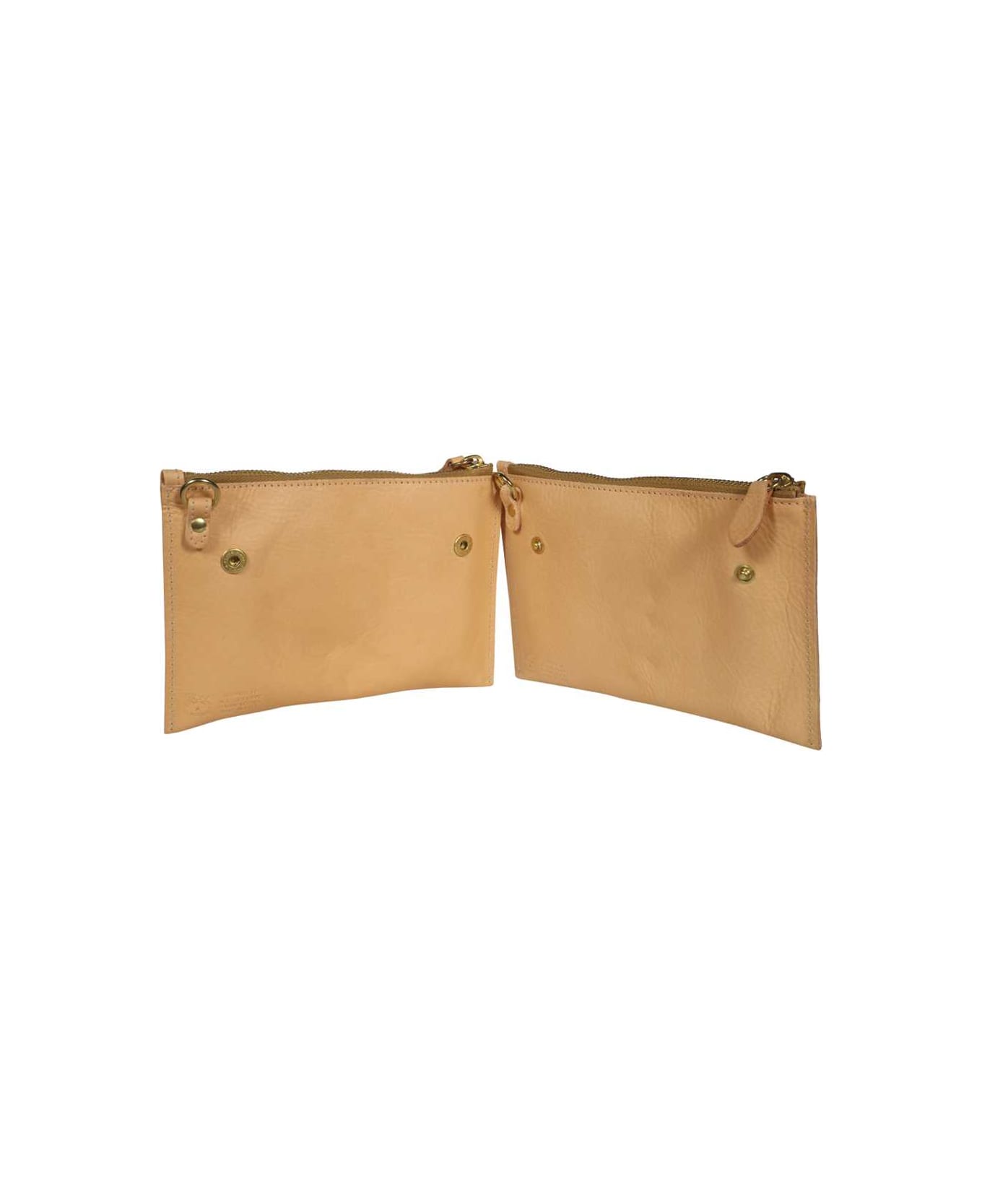 Il Bisonte Leather Clutch - Beige