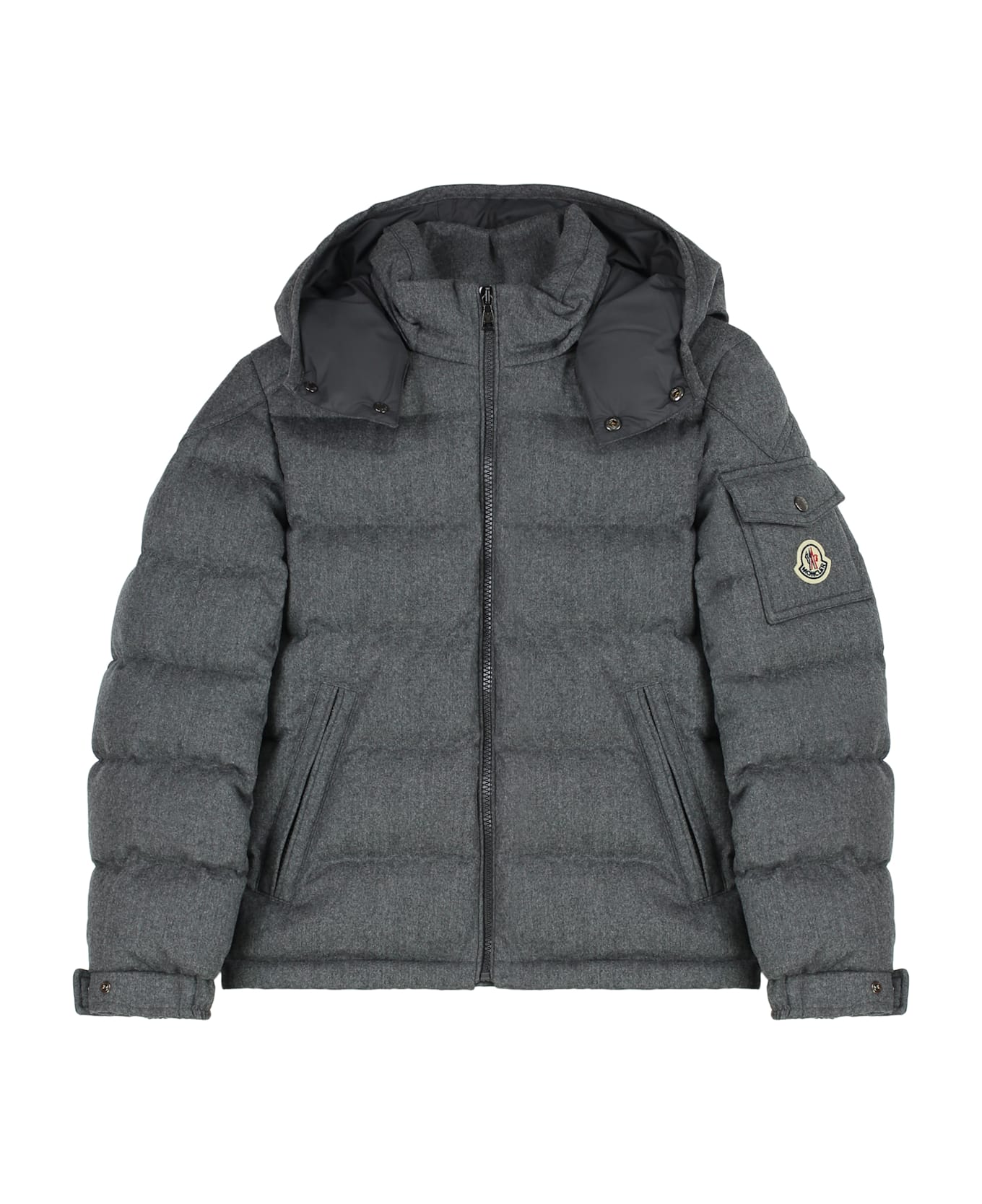 Moncler Montgenevre Hooded Down Jacket - grey