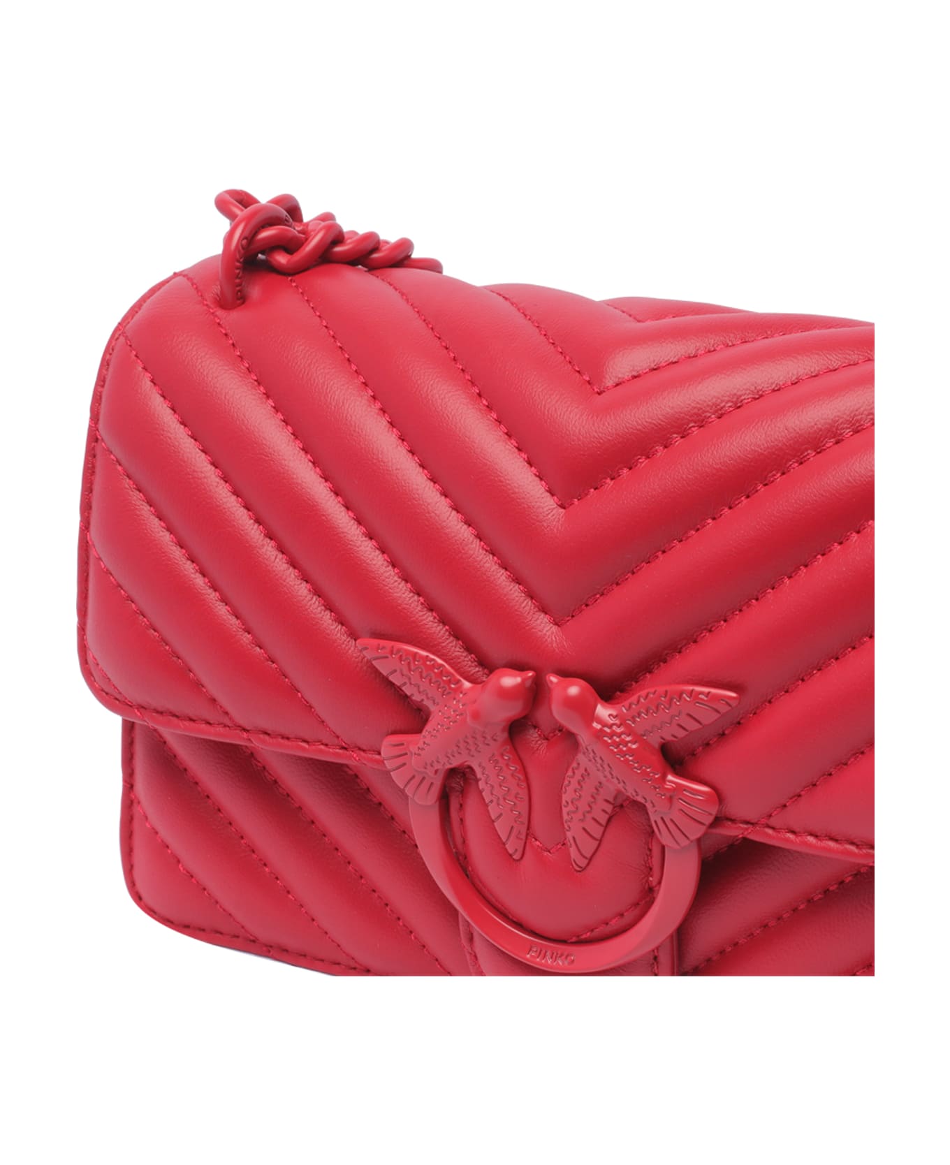 Pinko Love One Crossbody Bag - Rosso-block color