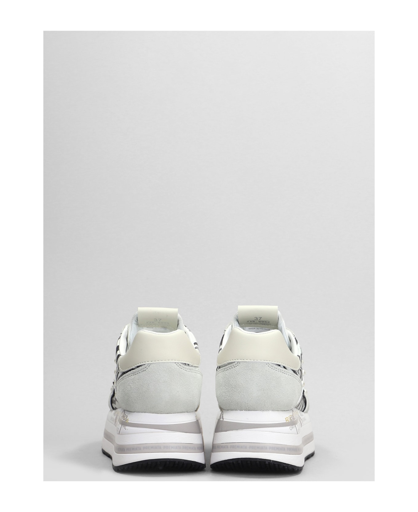 Premiata Beth Sneakers In White Suede And Fabric | italist