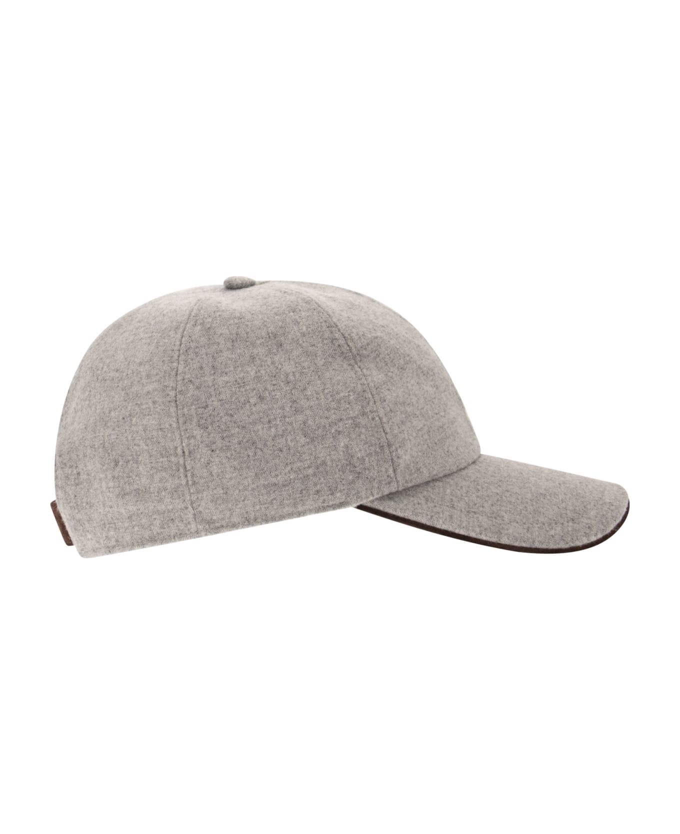 Peserico Wool Blend Baseball Cap - Grey