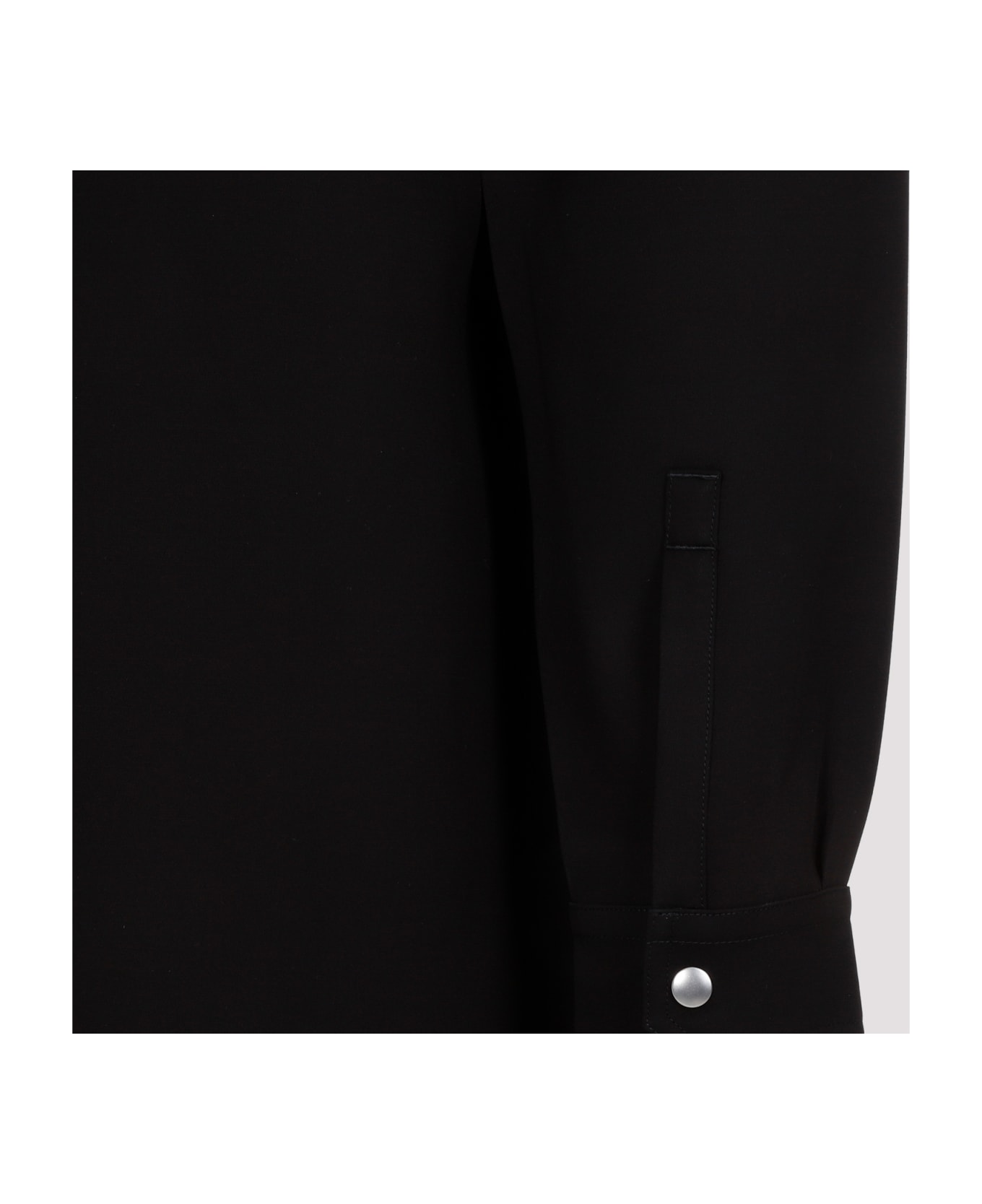 Rick Owens Jumbo Fogpocket Silk Wool Shirt - Black