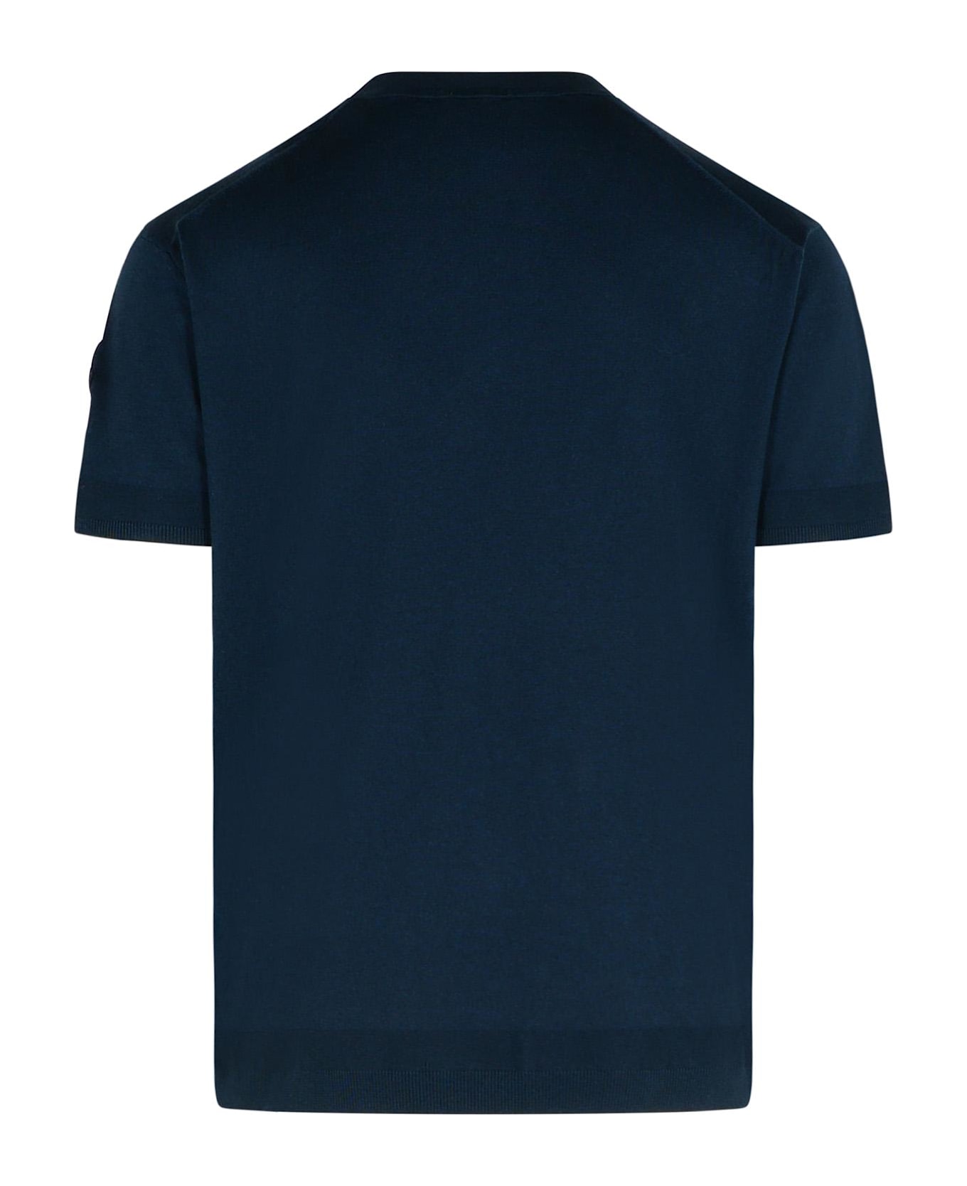 Moncler Silk T-shirt - Blue