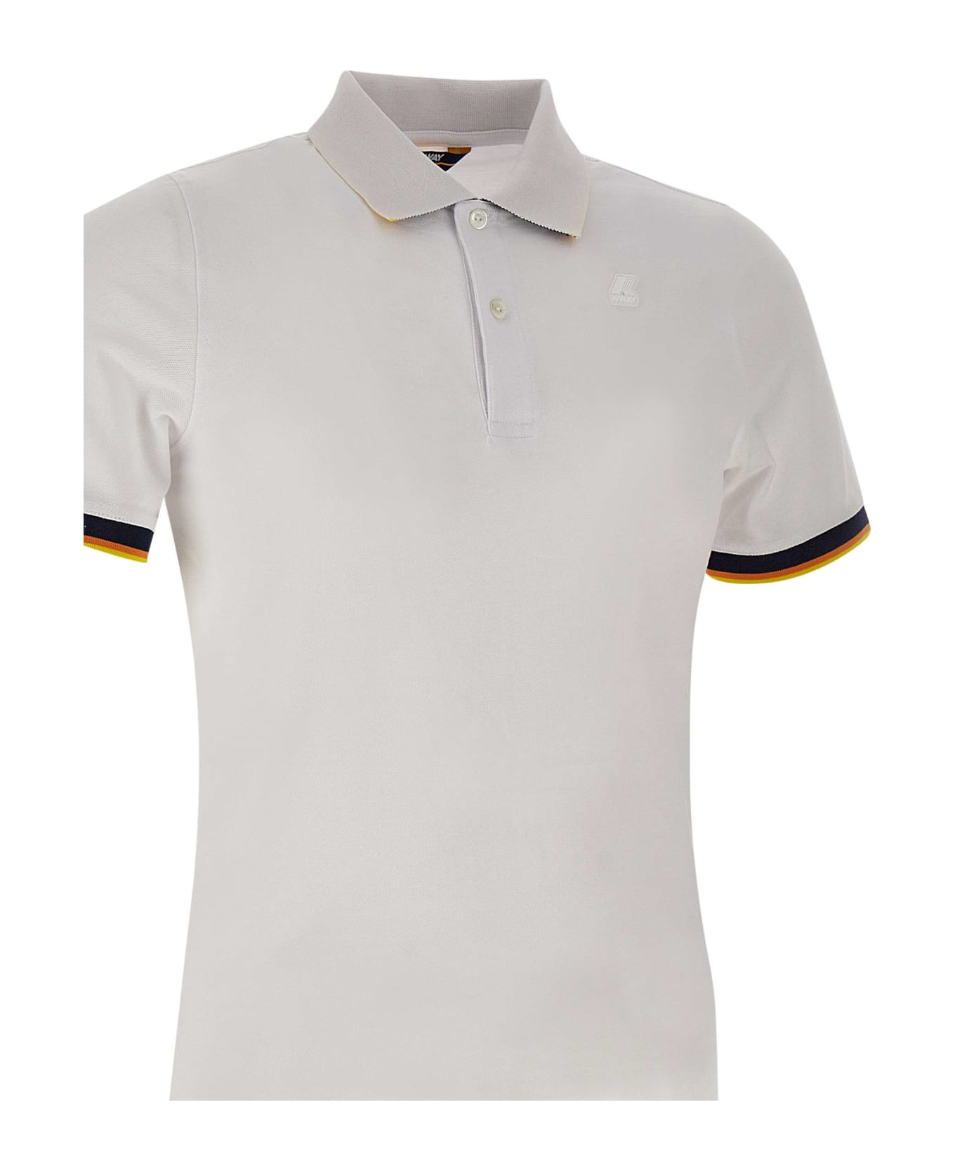 K-Way 'vincent' Cotton Polo Shirt - Bianco