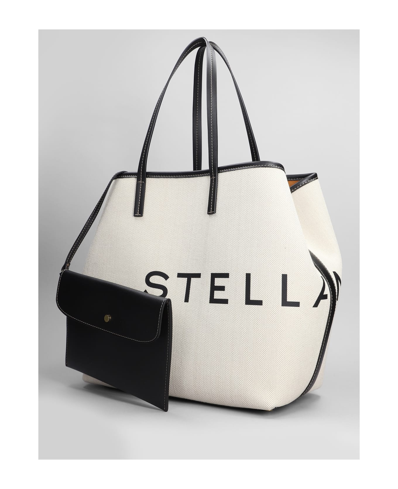 Stella McCartney Stella Logo Tote In Grey Canvas - grey トートバッグ
