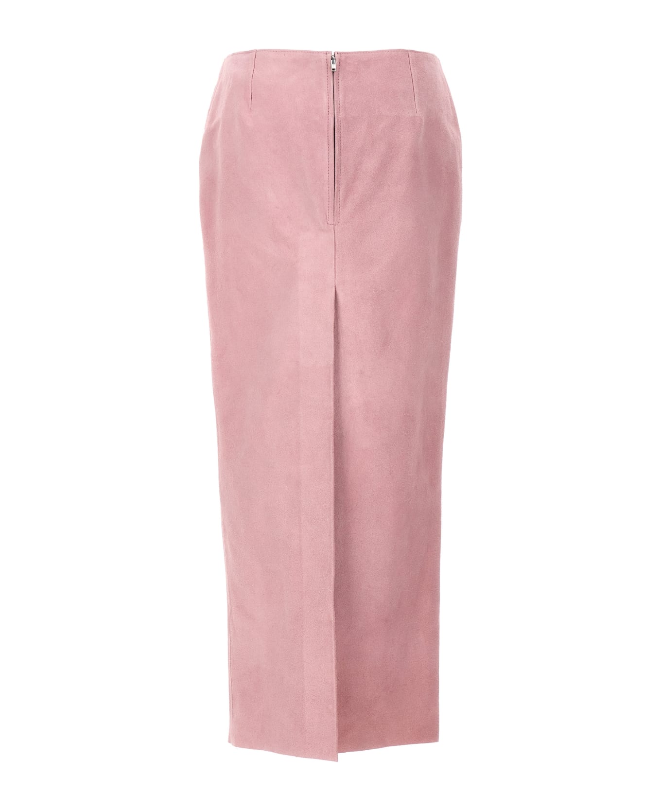 Marni Suede Maxi Skirt - Pink