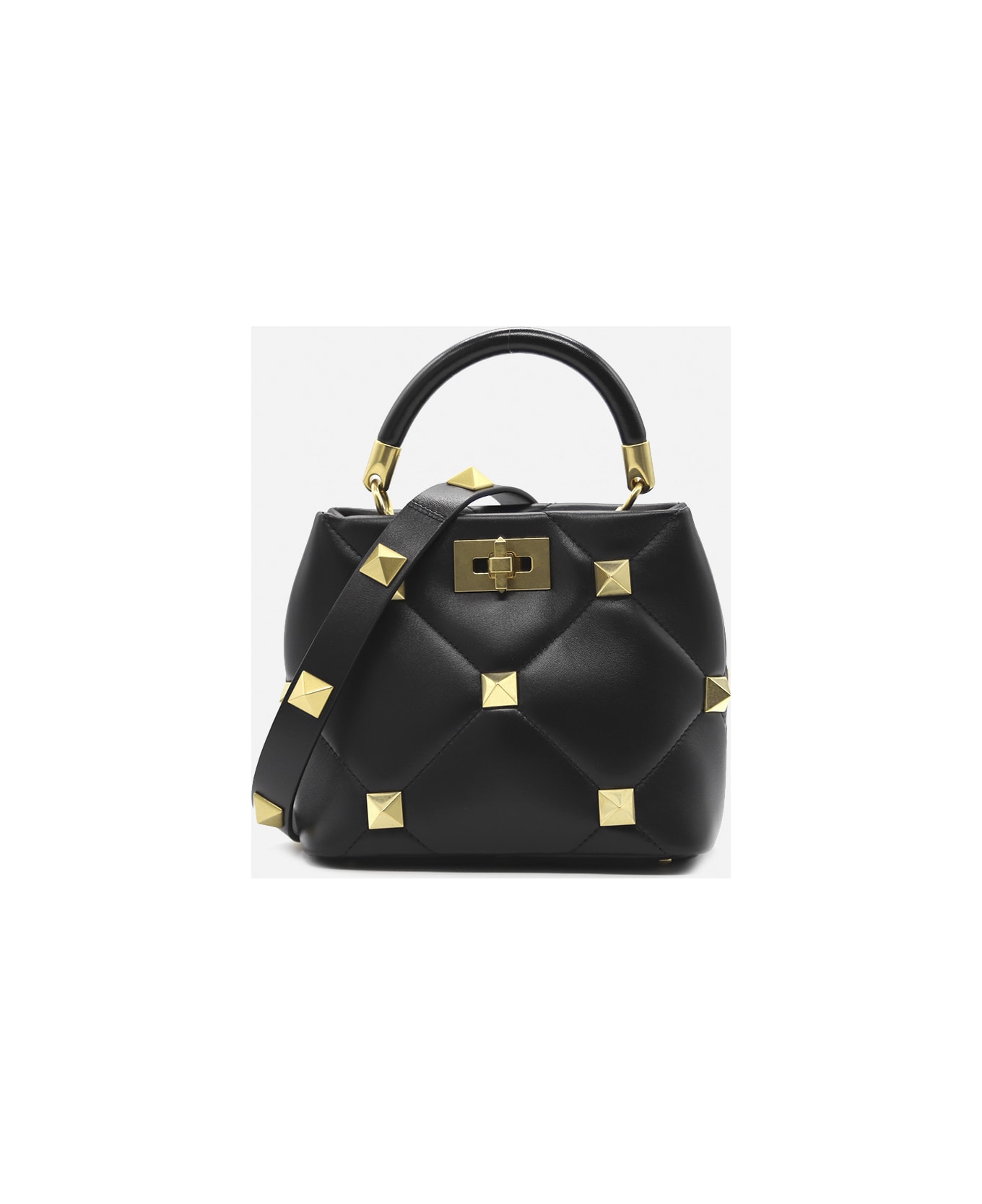 Valentino Garavani Small Roman Stud Handbag - Black