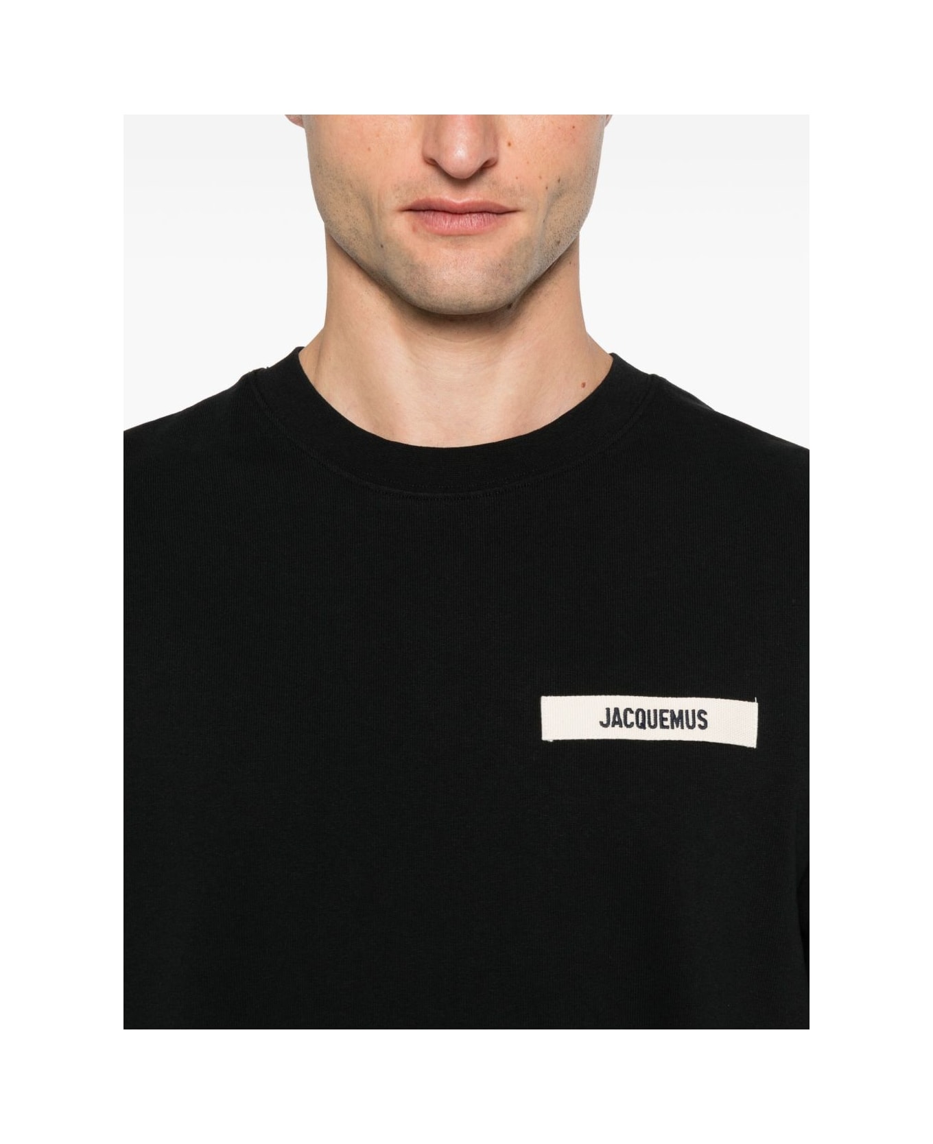 Jacquemus Logo Cotton T-shirt - Black
